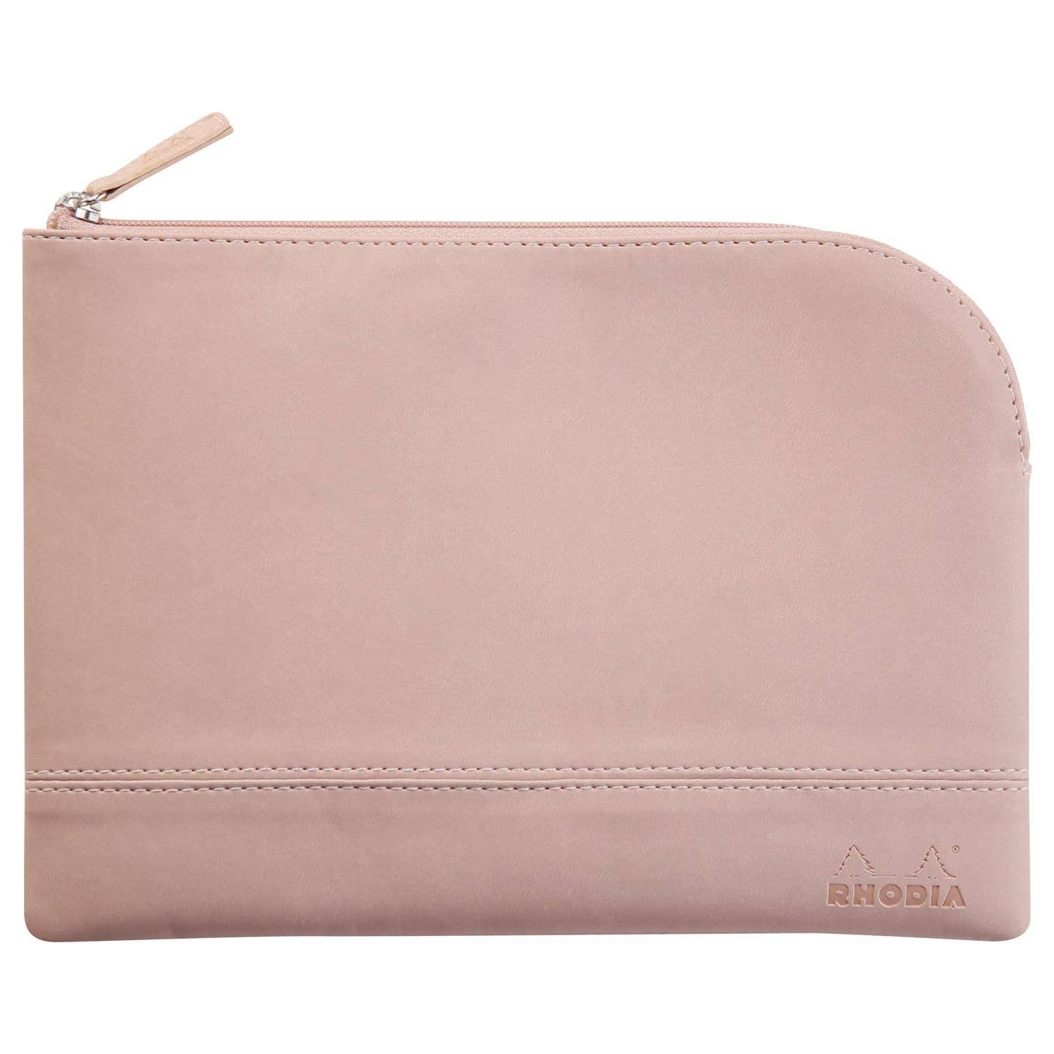 Rhodia Etui Kunstleder Reißverschluss, 16x22 cm Hauch von Rosa 116630C