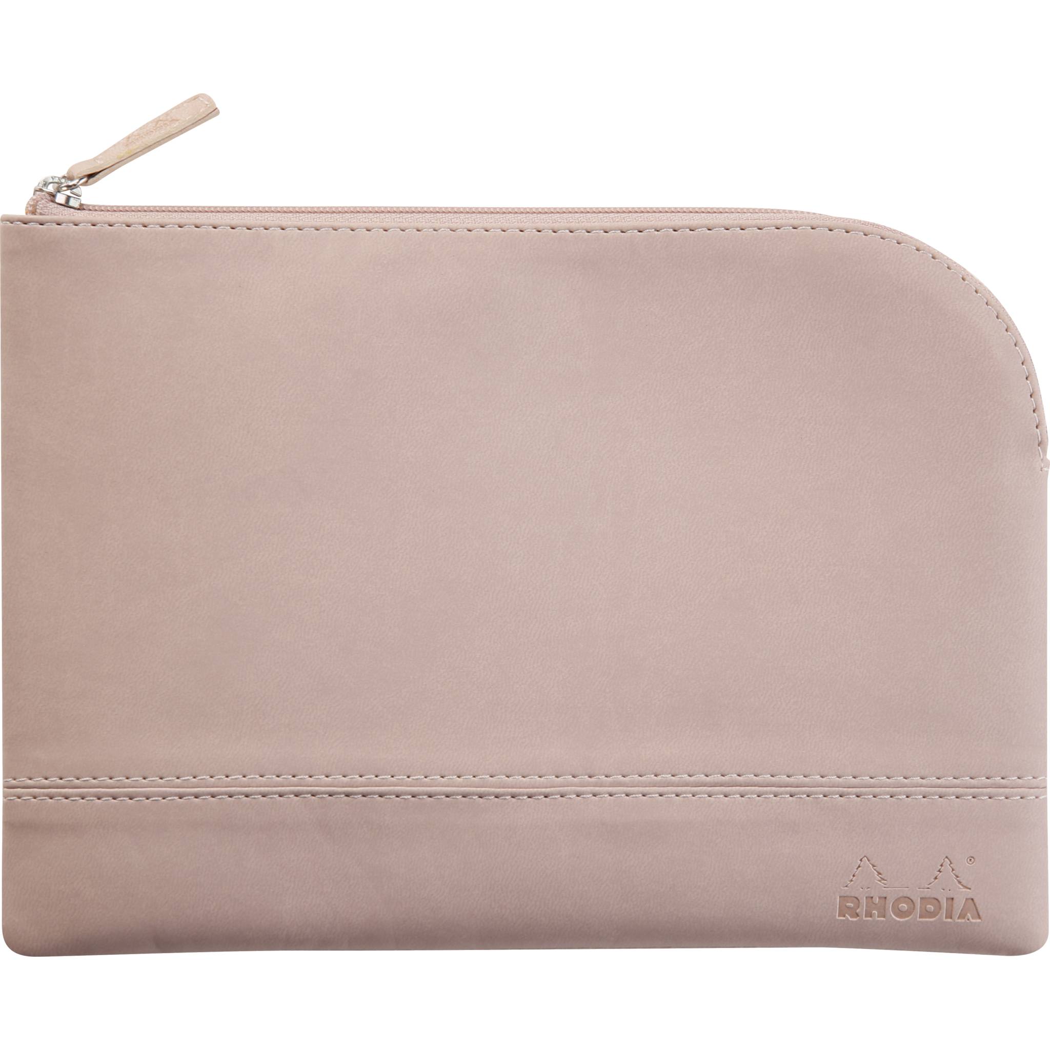 Rhodia Etui Kunstleder Reißverschluss, 16x22 cm Hauch von Rosa 116630C