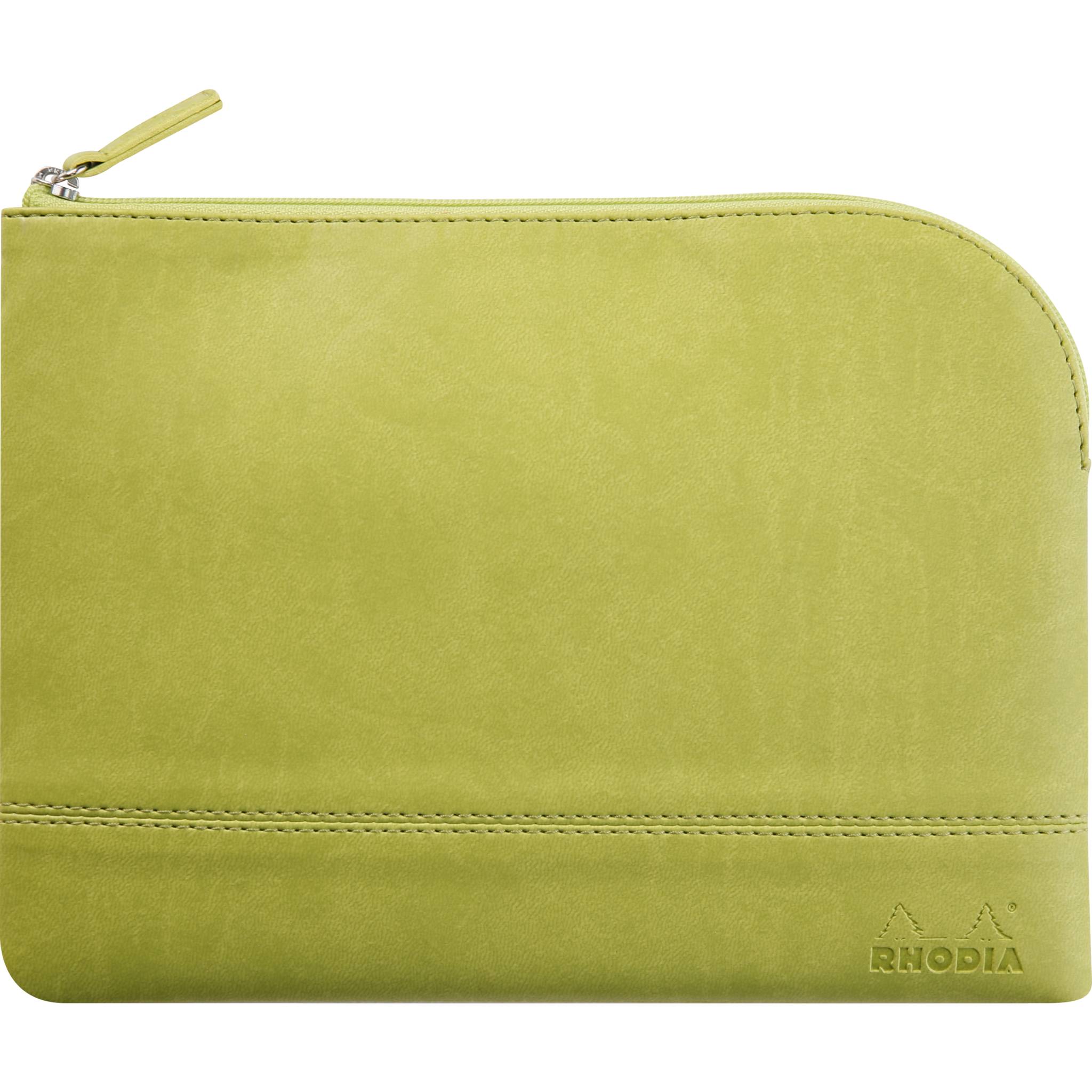 Rhodia Rhodiarama Etui aus Kunstleder Reißverschluss, 16x22 cm Anisgrün 116631C