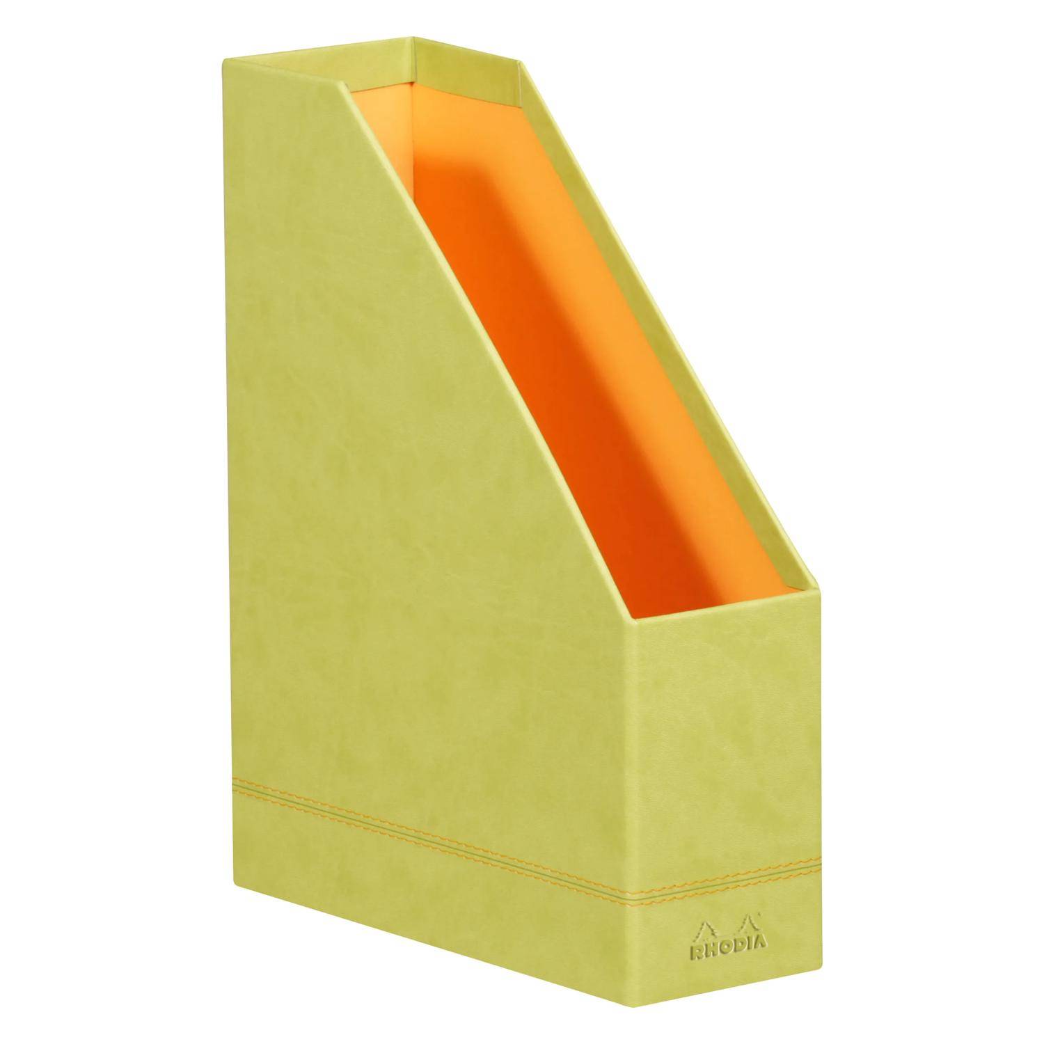 Rhodia Rhodiarama Stehsammler aus Kunstleder, 10x25x31cm - Anisgrün 318836C