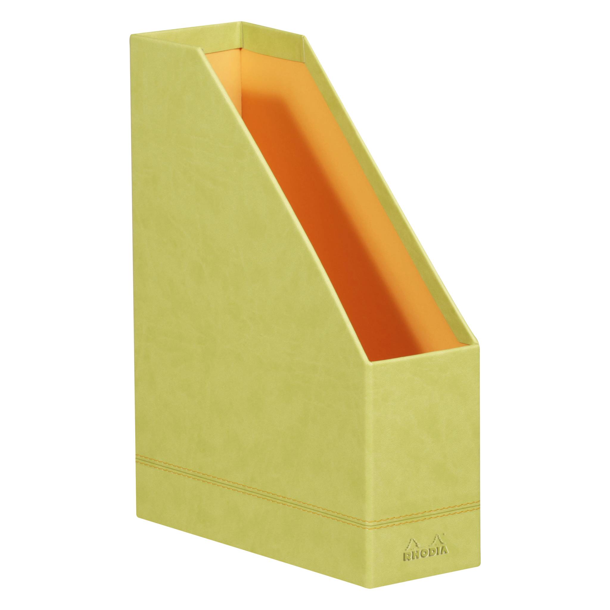 Rhodia Rhodiarama Stehsammler aus Kunstleder, 10x25x31cm - Anisgrün 318836C