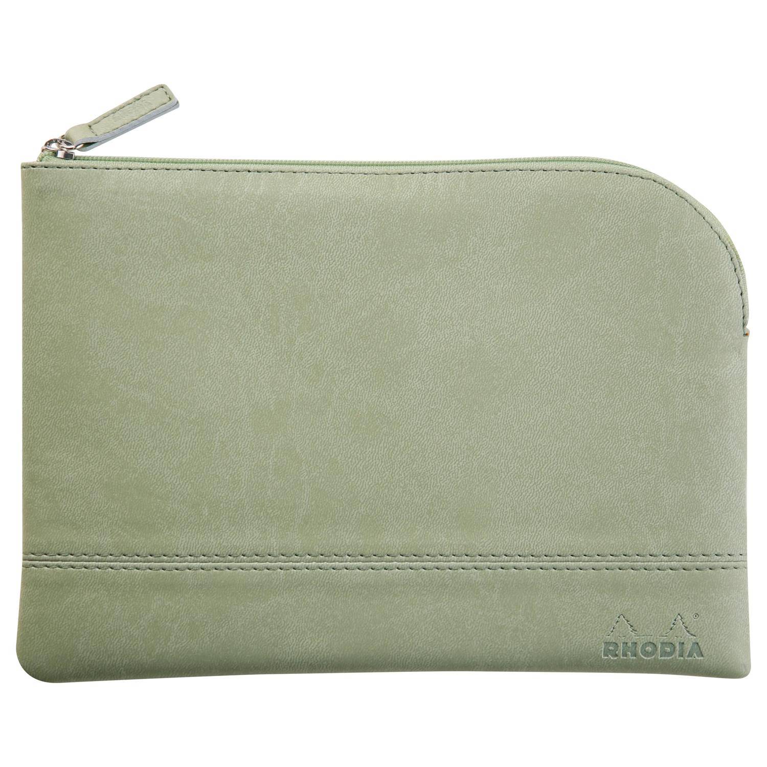 Rhodia Rhodiarama Etui aus Kunstleder Reißverschluss, 16x22 cm Seladon 116633C