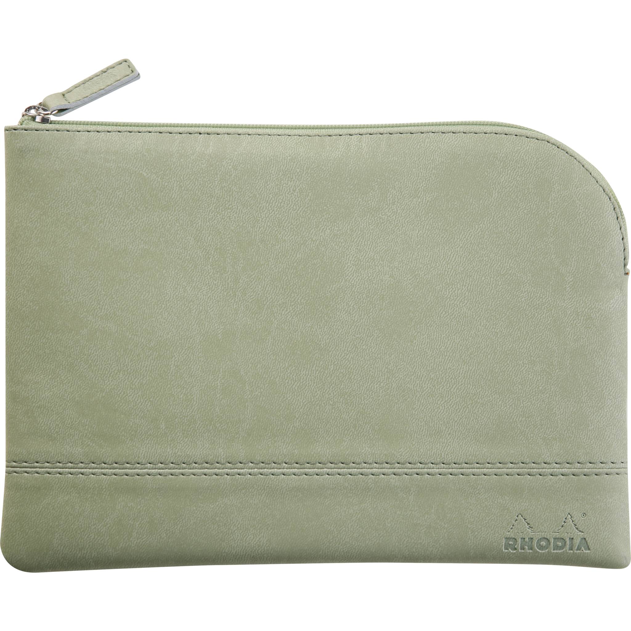 Rhodia Rhodiarama Etui aus Kunstleder Reißverschluss, 16x22 cm Seladon 116633C