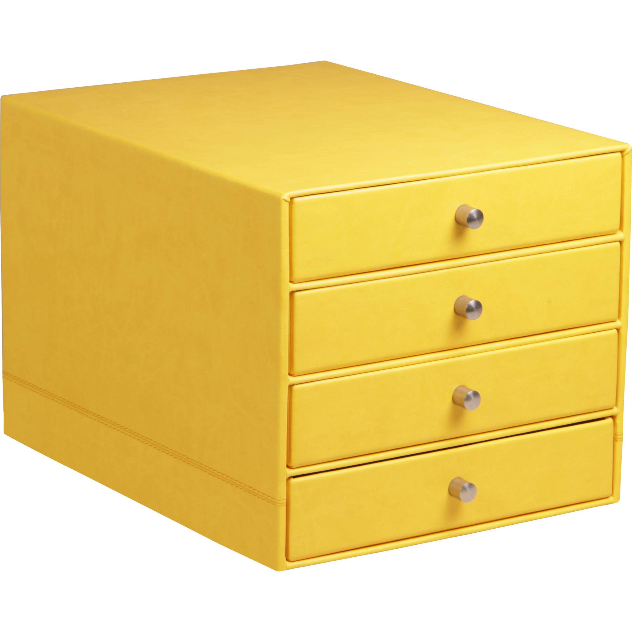 Rhodia Schubladenbox mit 4 Laden Kunstleder 24,8x32 ,7x22,8cm Narzisse 318966C
