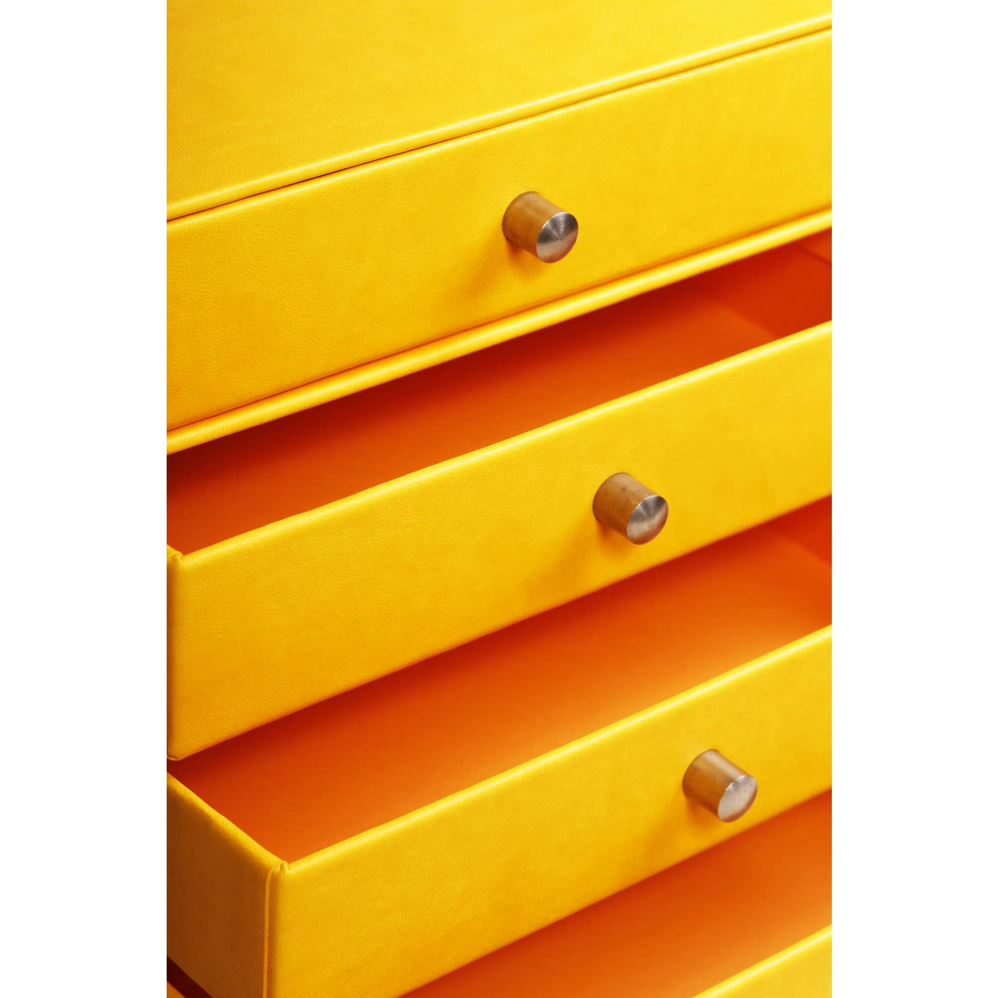 Rhodia Schubladenbox mit 4 Laden Kunstleder 24,8x32 ,7x22,8cm Narzisse 318966C