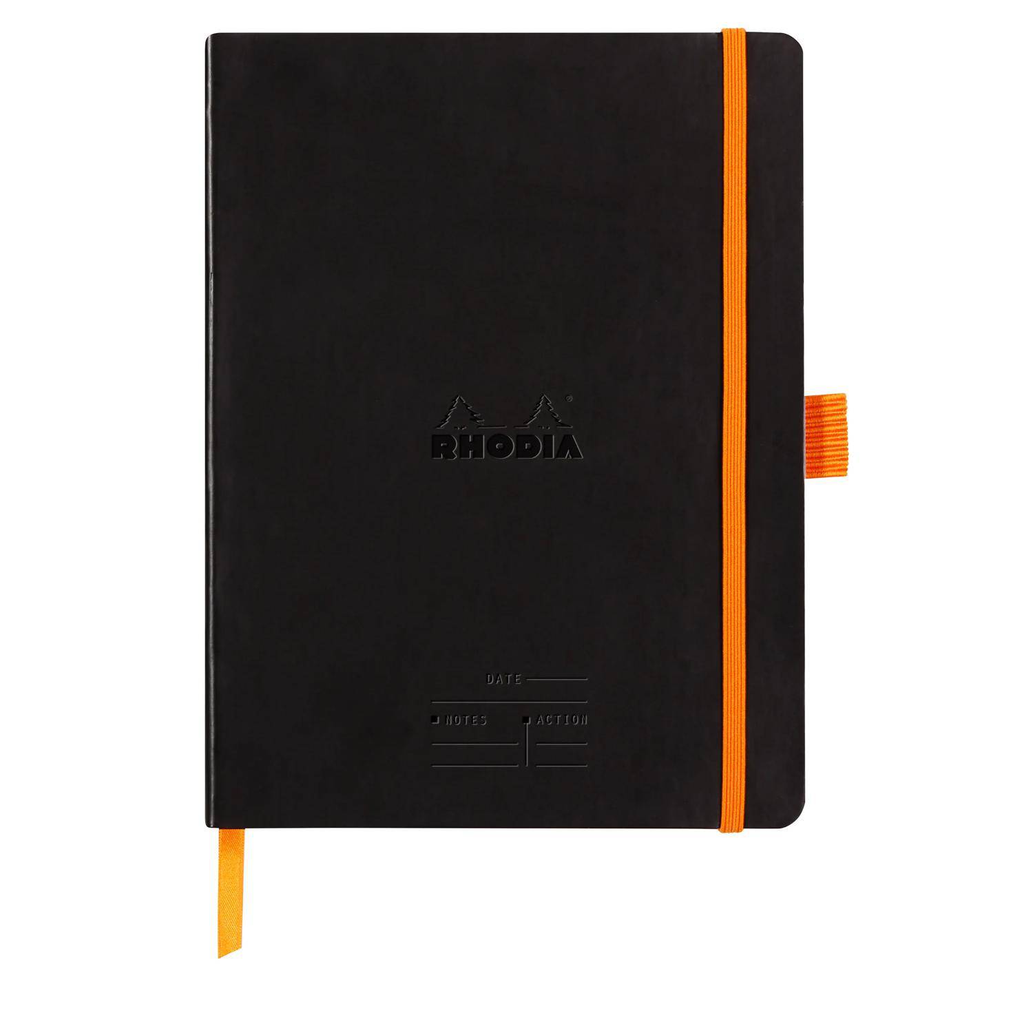 Rhodia Meeting Book A5+, 80 Bl weiß 90g, mikroperforiert Schwarz 117782C