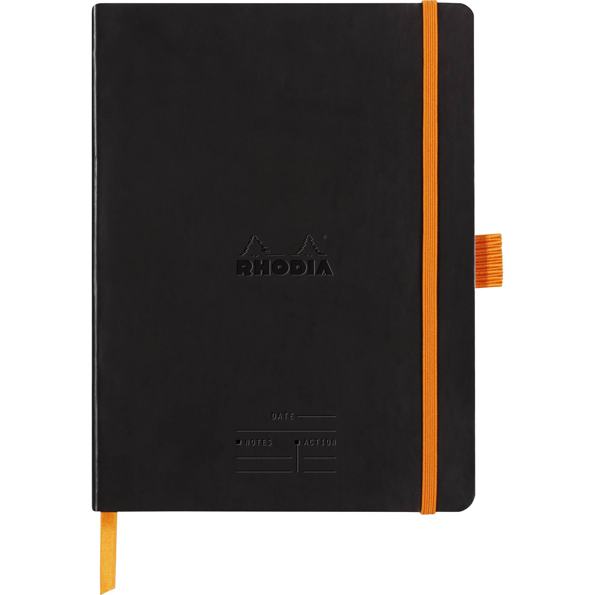 Rhodia Meeting Book A5+, 80 Bl weiß 90g, mikroperforiert Schwarz 117782C