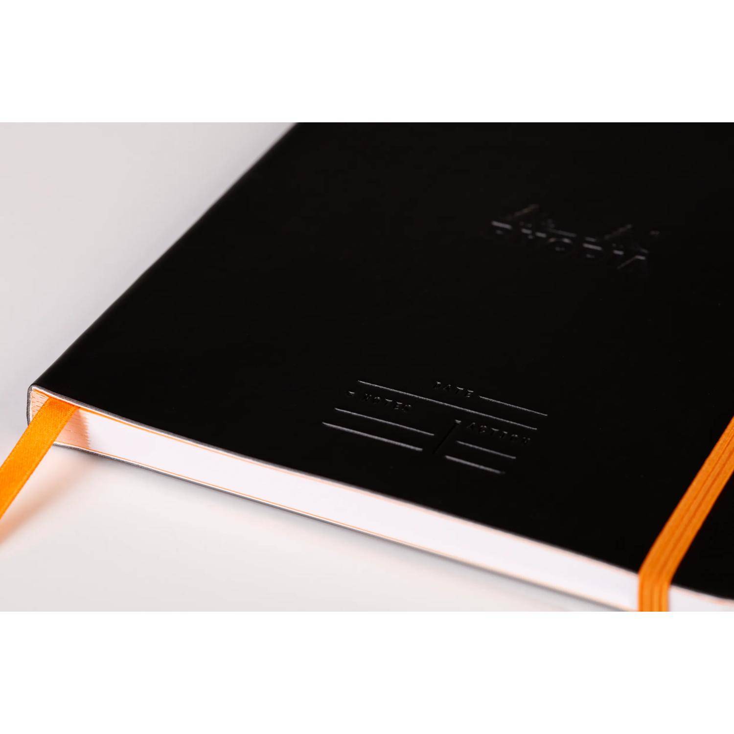Rhodia Meeting Book A5+, 80 Bl weiß 90g, mikroperforiert Schwarz 117782C