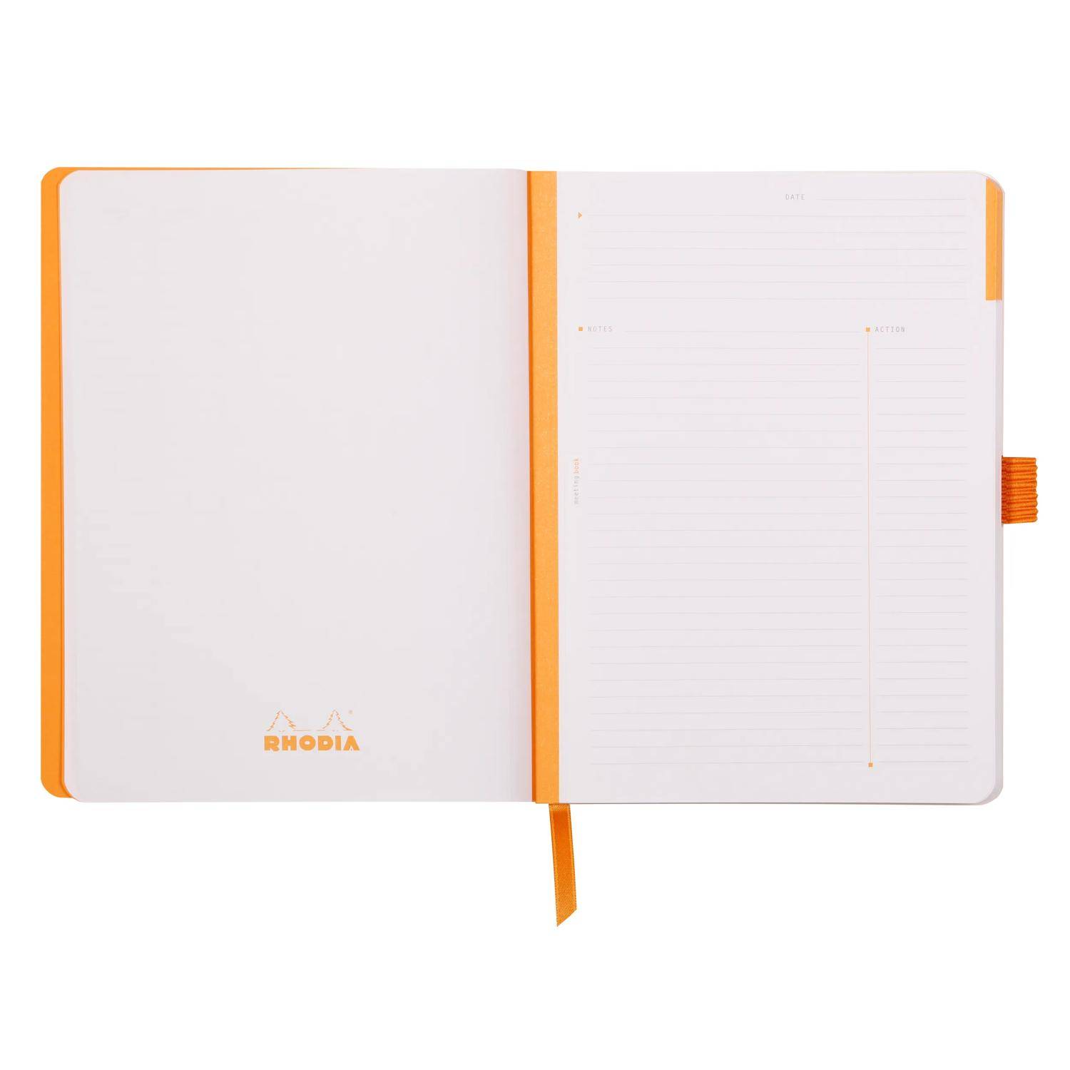 Rhodia Meeting Book A5+, 80 Bl weiß 90g, mikroperforiert Schwarz 117782C