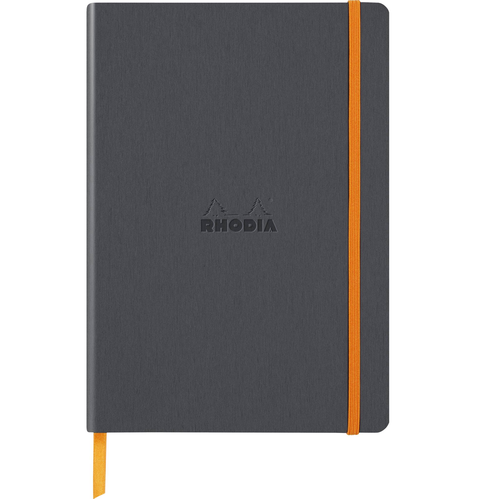 Rhodia Notizbuch A5 Softcover, 80 Bl 90g, liniert, Titan 117385C