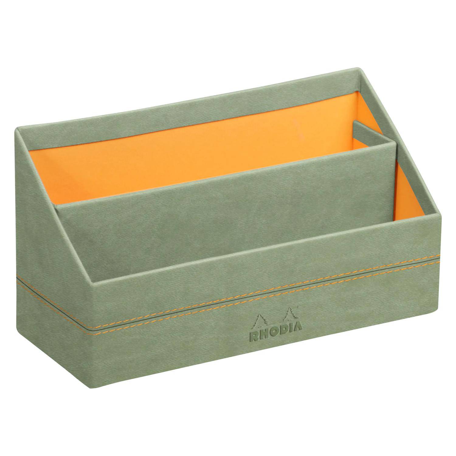Rhodia Rhodiarama Briefständer aus Kunstleder, 25x10x14 cm - Seladon 194609C