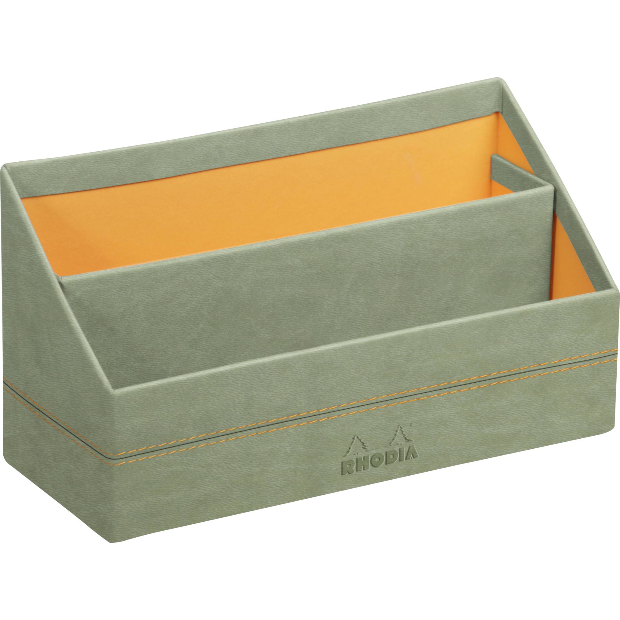 Rhodia Rhodiarama Briefständer aus Kunstleder, 25x10x14 cm - Seladon 194609C
