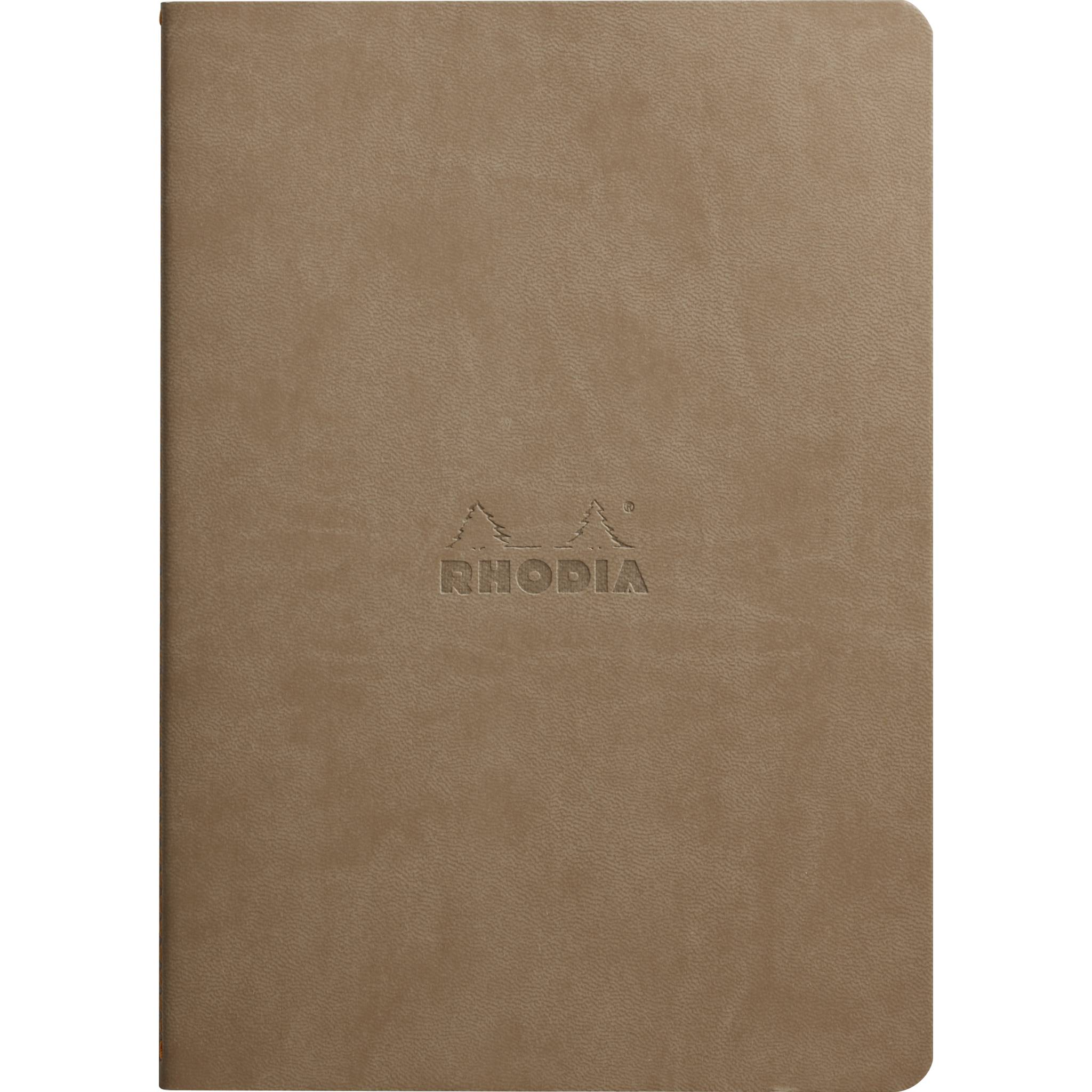 Rhodia Notizheft A5, 32 Bl liniert,, Papier 90g elfenbein Taupe 116404C