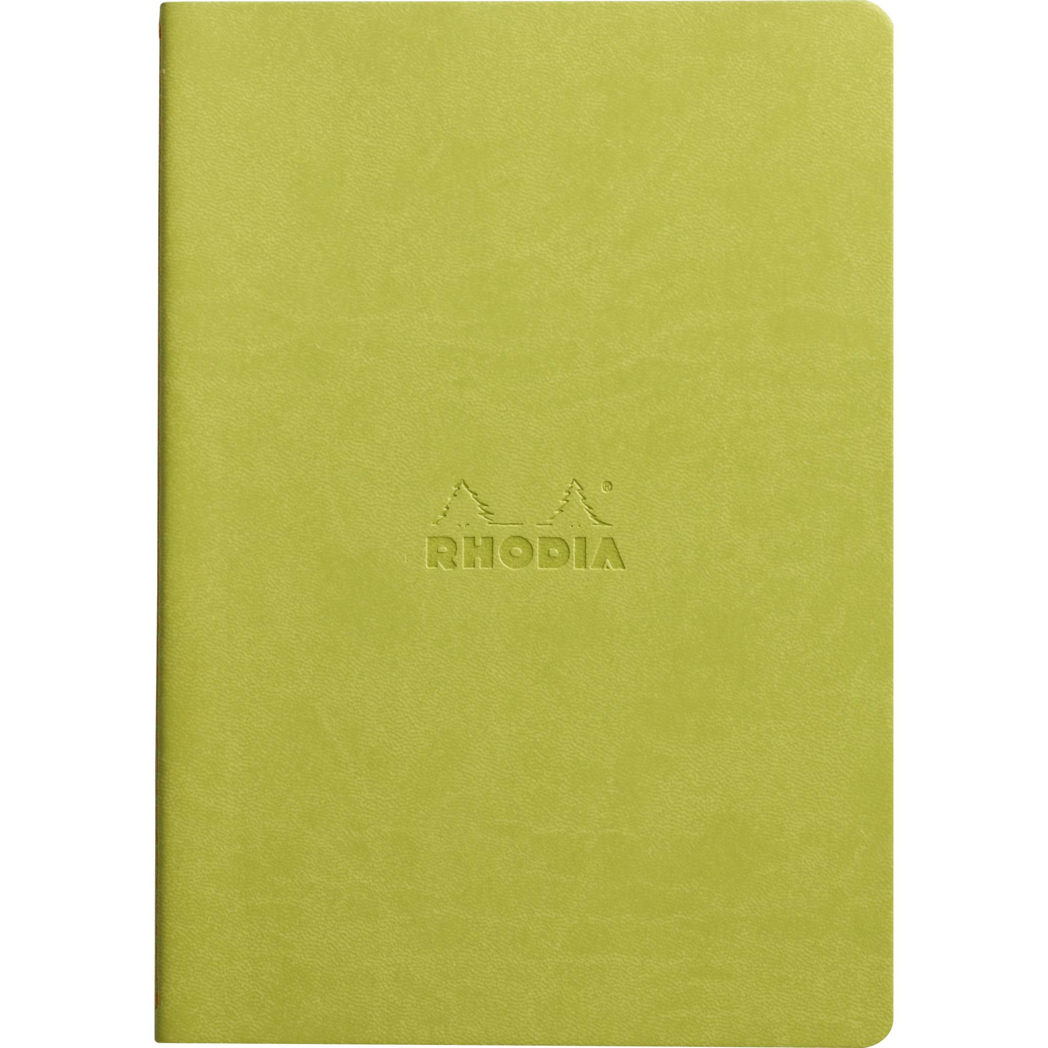 Rhodia Notizheft A5, 32 Bl dots/kariert, Papier 90g elfenbein Anisgrün 116456C