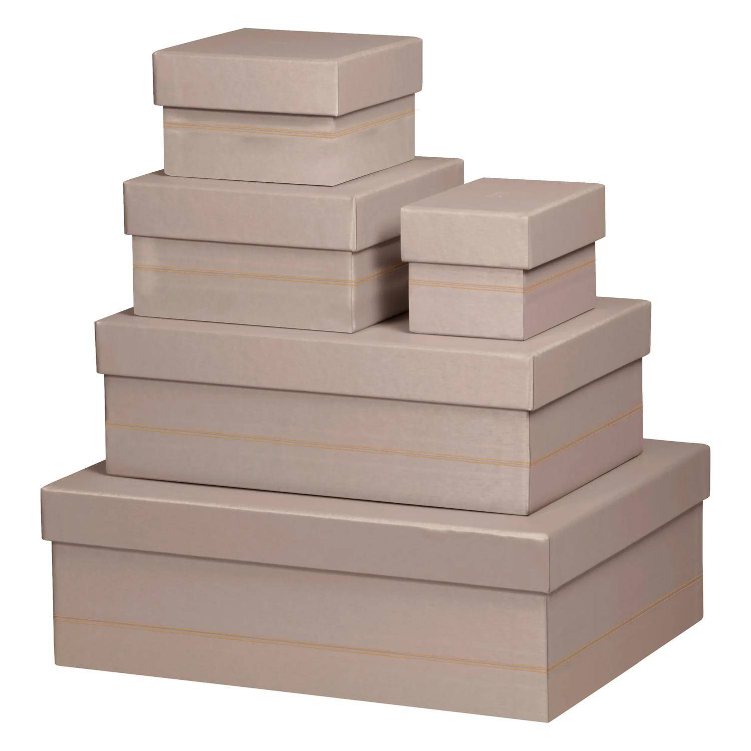 Rhodia Set mit 5 Boxen aus Kunstleder 44x34x16cm - Hauch von Rosa 194563C