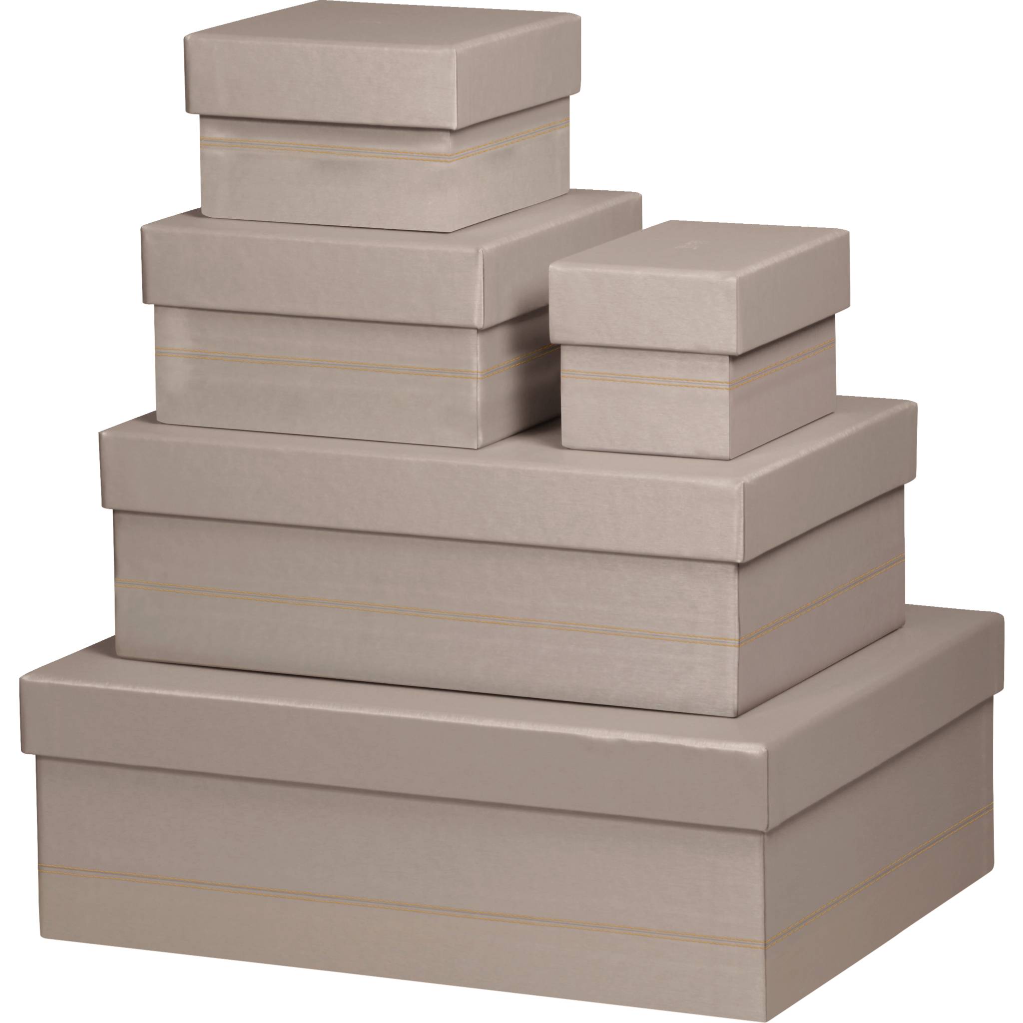 Rhodia Set mit 5 Boxen aus Kunstleder 44x34x16cm - Hauch von Rosa 194563C