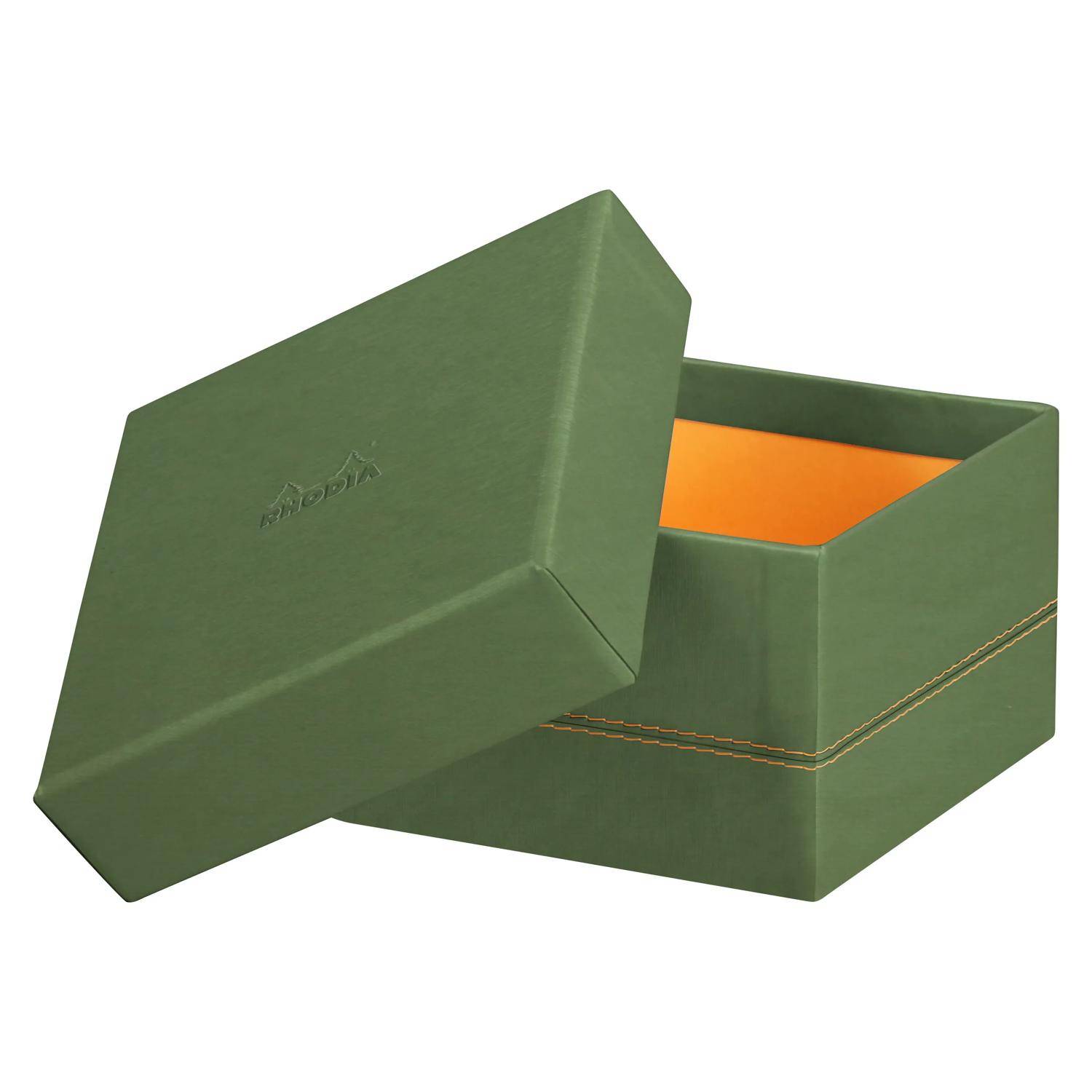 Rhodia Set mit 5 Boxen aus Kunstleder 44x34x16cm - Salbeigrün 194564C