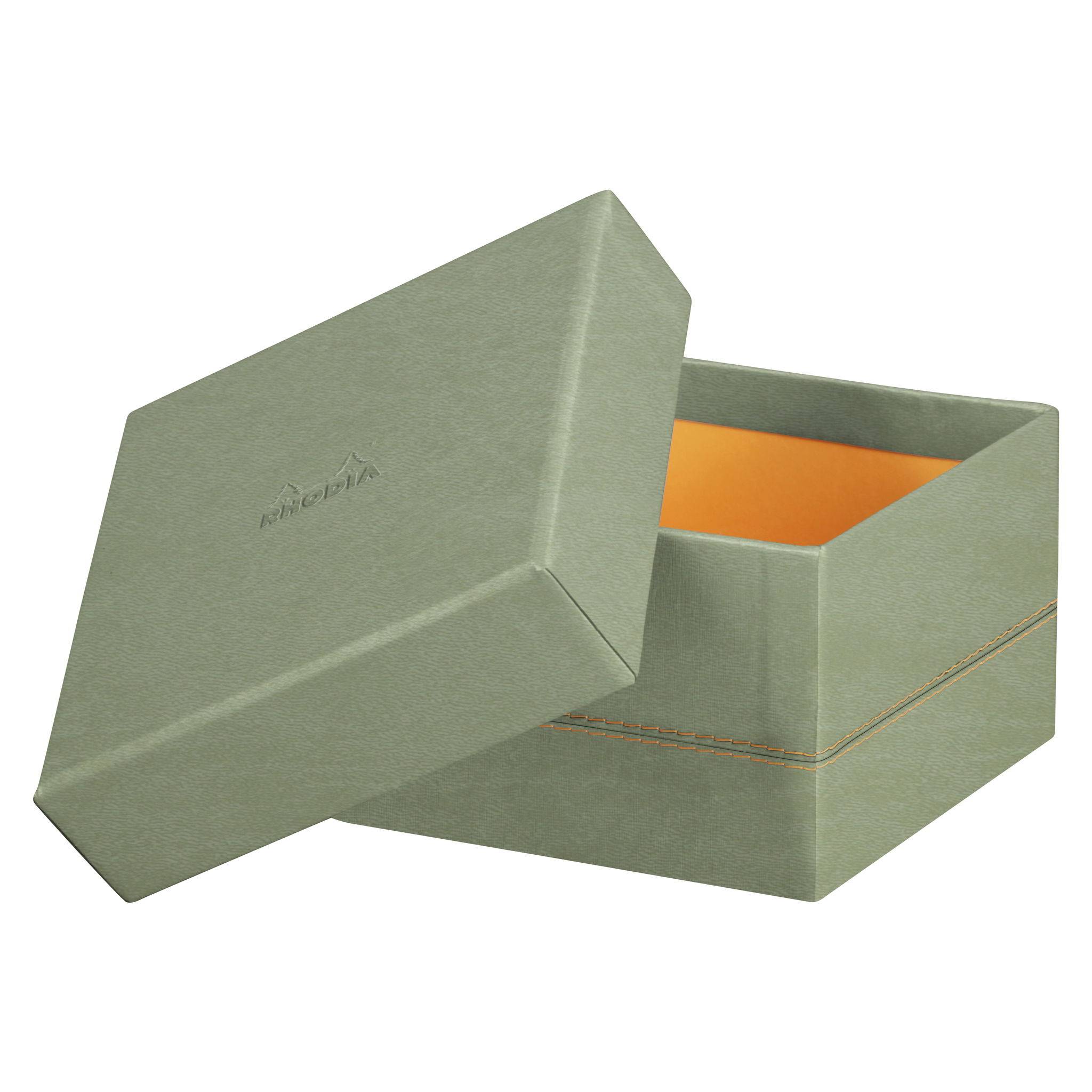 Rhodia Set mit 5 Boxen aus Kunstleder 44x34x16cm - Salbeigrün 194564C