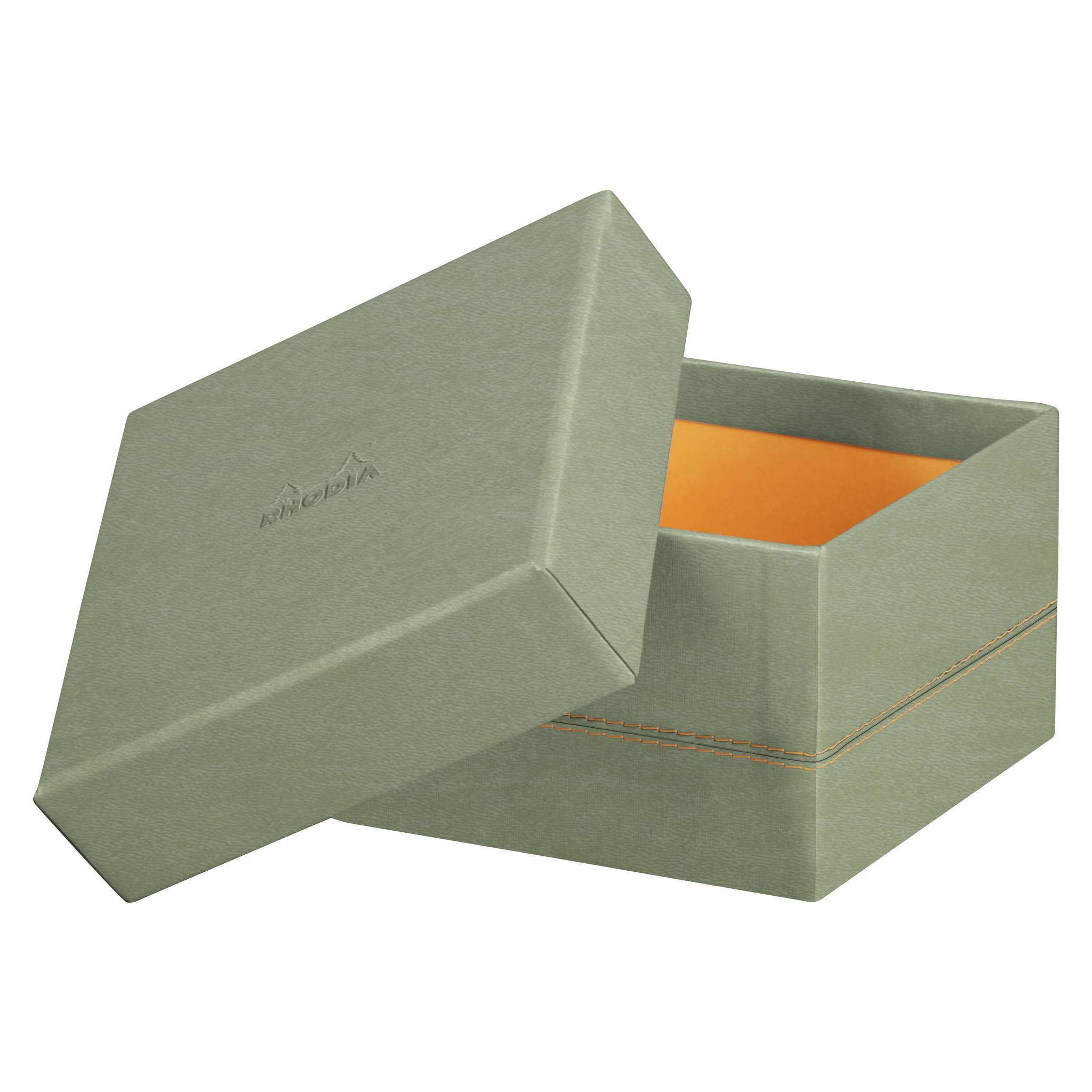 Rhodia Set mit 5 Boxen aus Kunstleder 44x34x16cm - Salbeigrün 194564C
