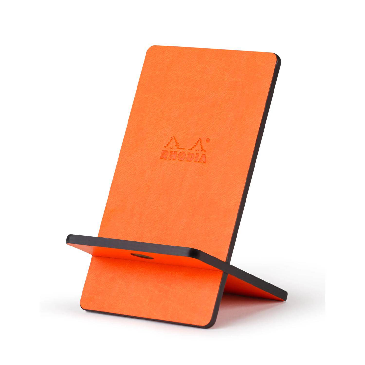Rhodia Handyhalter italienischem Kunstleder 13x8x8,5 cm Tangerine 194432C