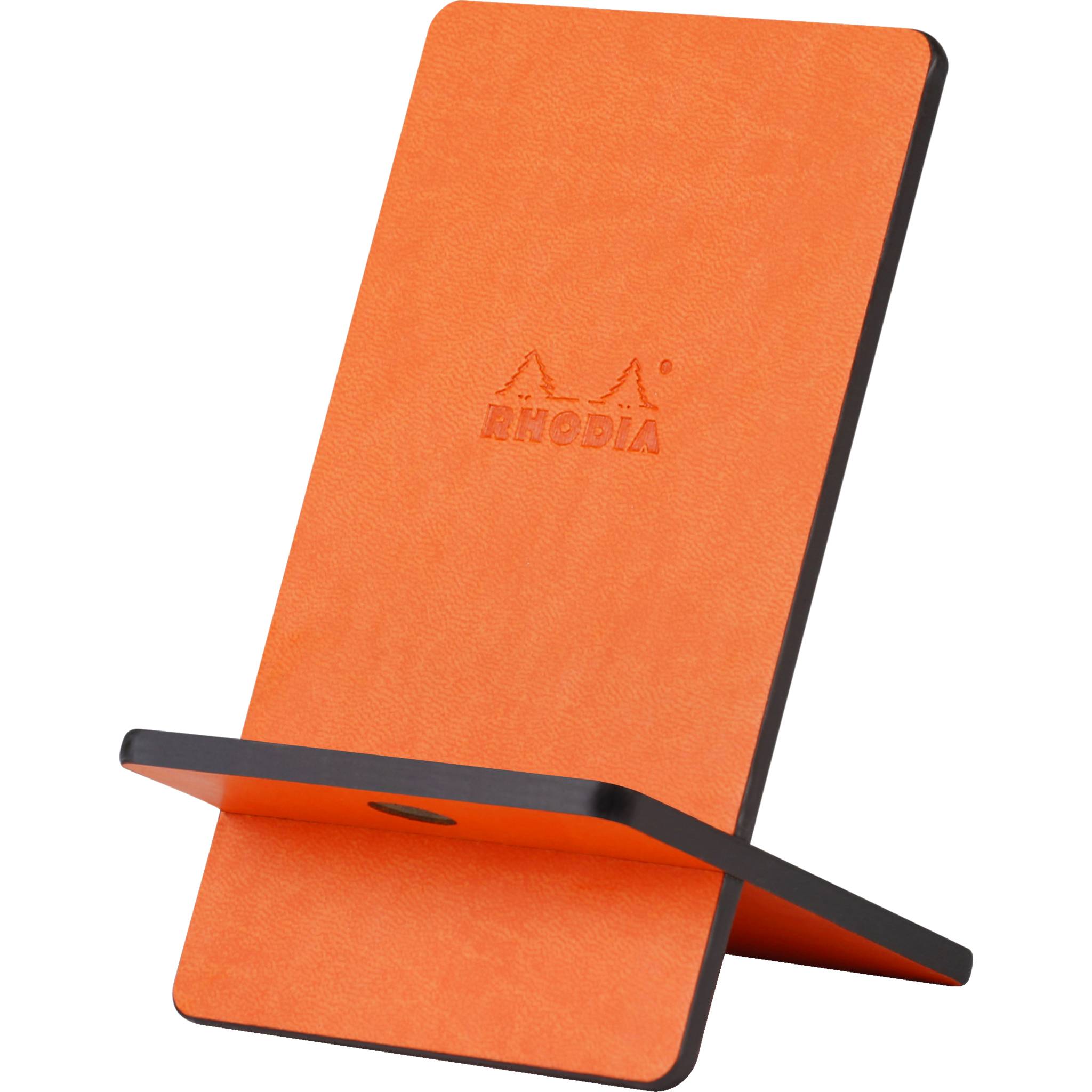Rhodia Handyhalter italienischem Kunstleder 13x8x8,5 cm Tangerine 194432C