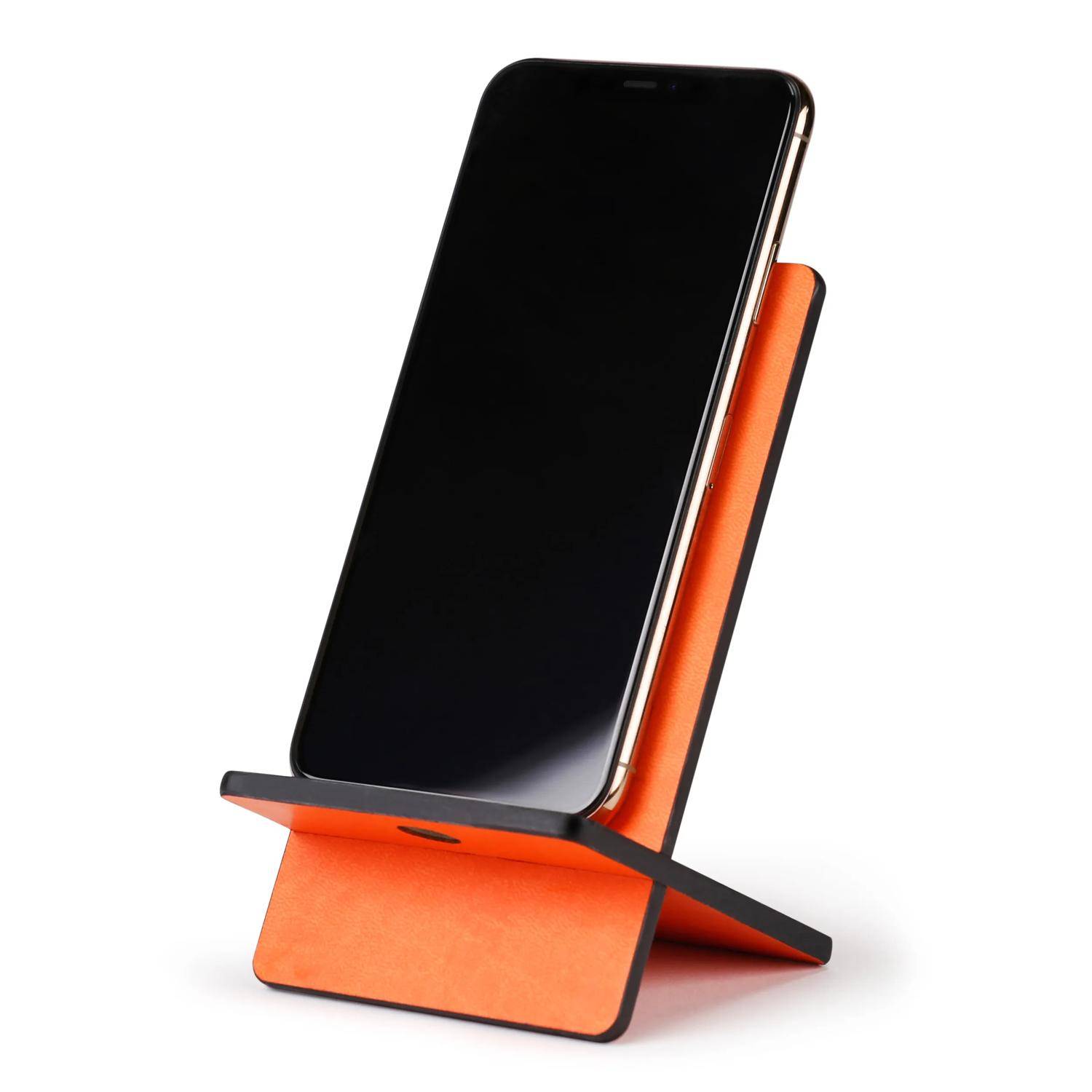 Rhodia Handyhalter italienischem Kunstleder 13x8x8,5 cm Tangerine 194432C