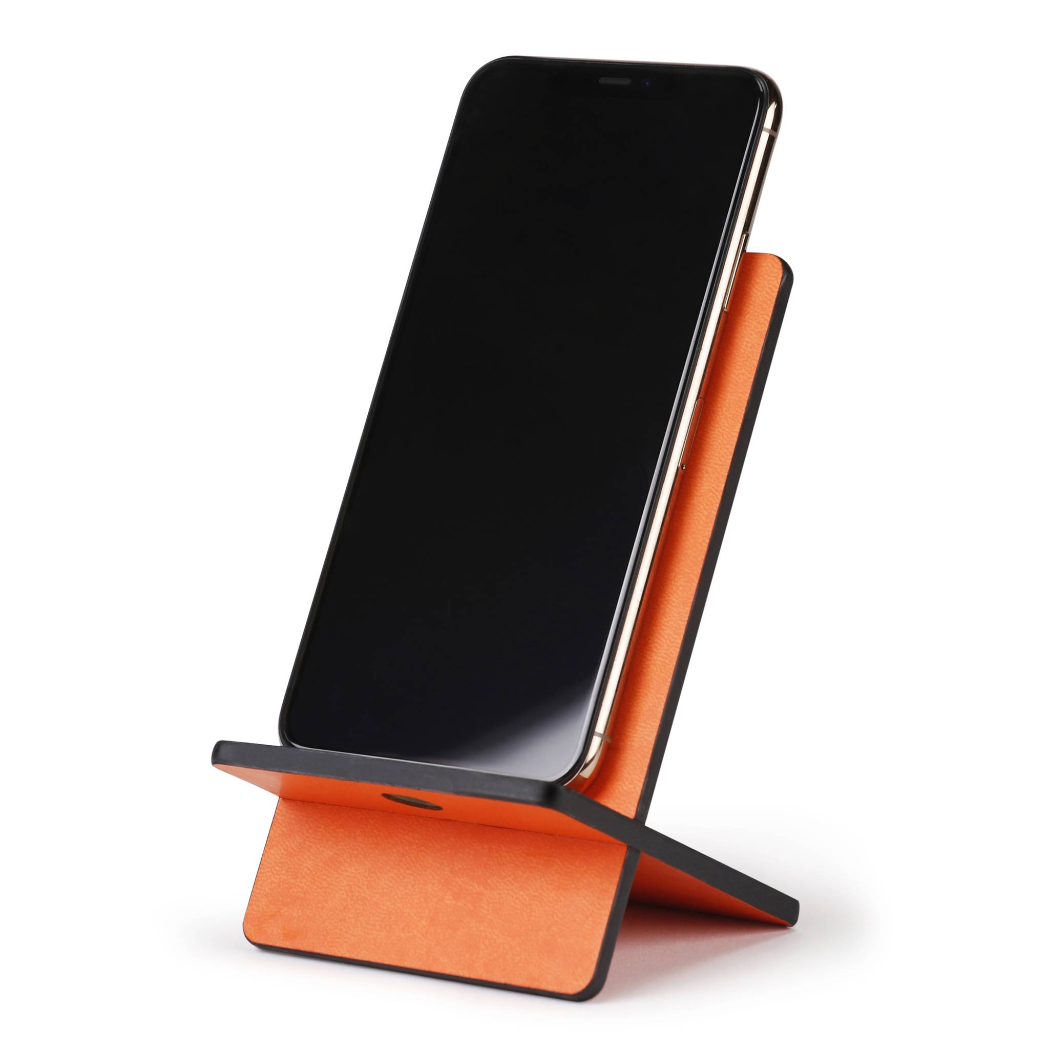 Rhodia Handyhalter italienischem Kunstleder 13x8x8,5 cm Tangerine 194432C