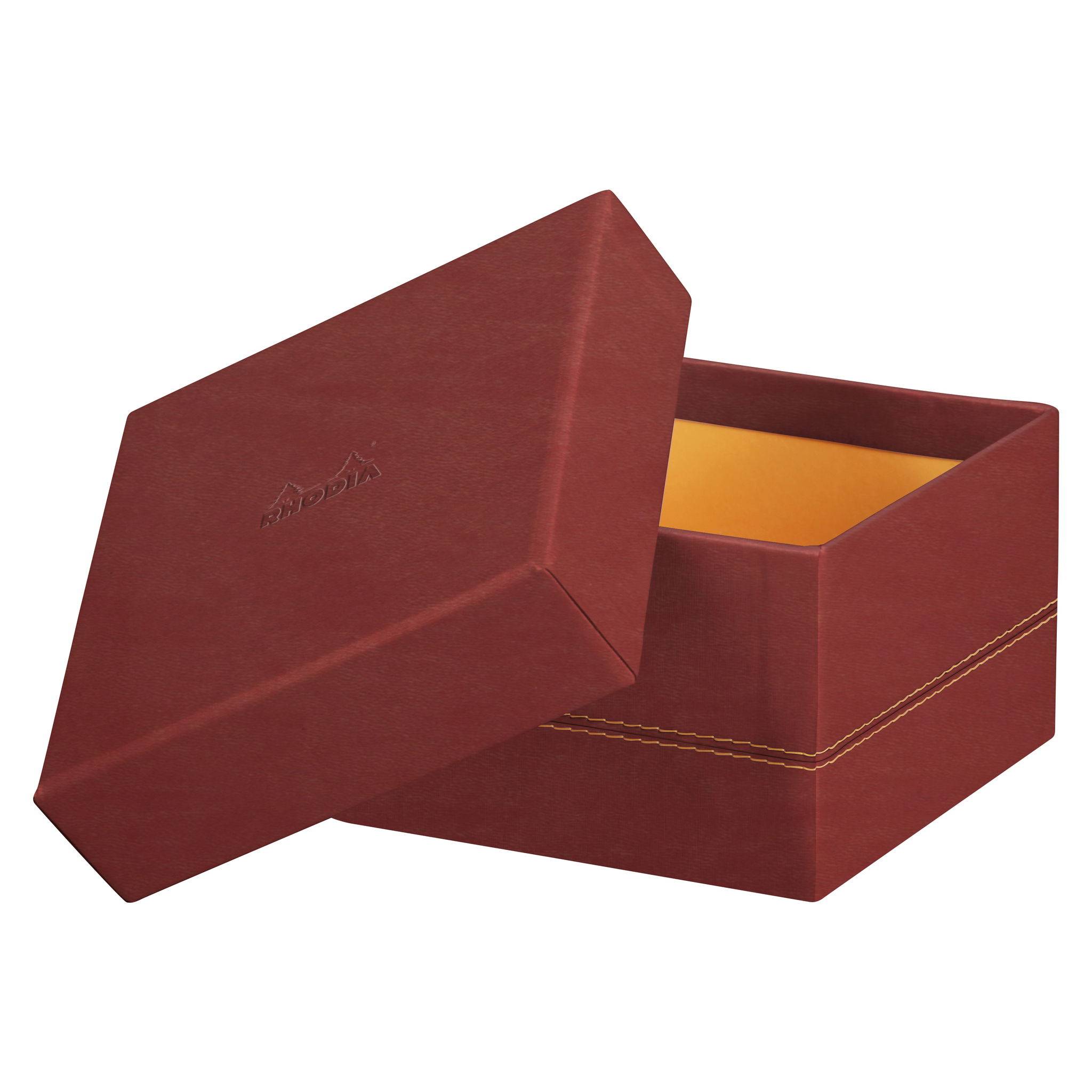 Rhodia Set mit 5 Boxen aus Kunstleder 44x34x16cm - Nacarat 194561C