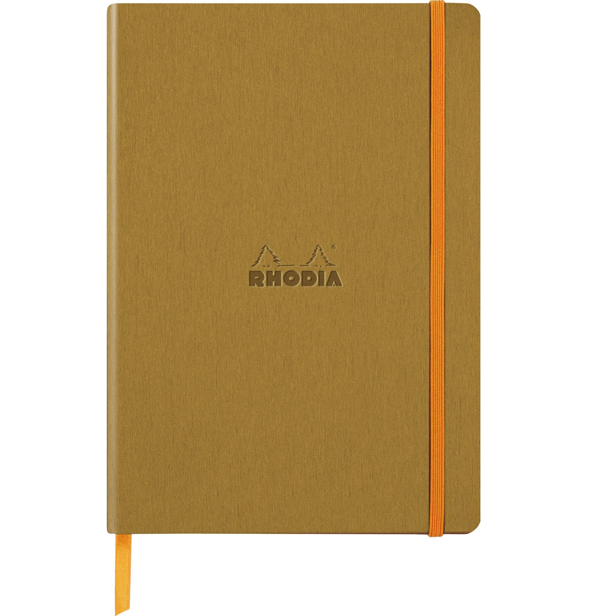 Rhodia Notizbuch A5 Softcover, 80 Bl 90g, dot/punktkariert, Gold 117476C