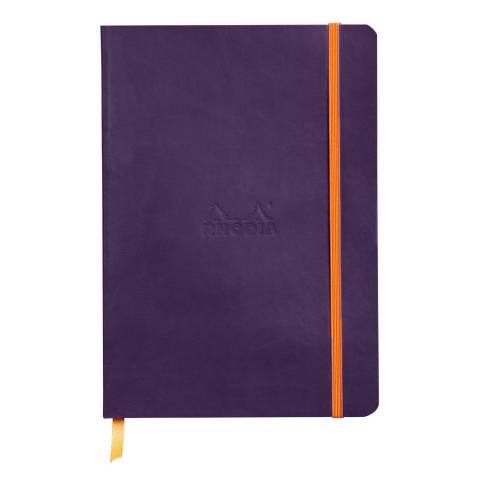 Rhodia Notizbuch A5 Softcover, 80 Bl elfenbein 90g, liniert, Aubergine 117824C