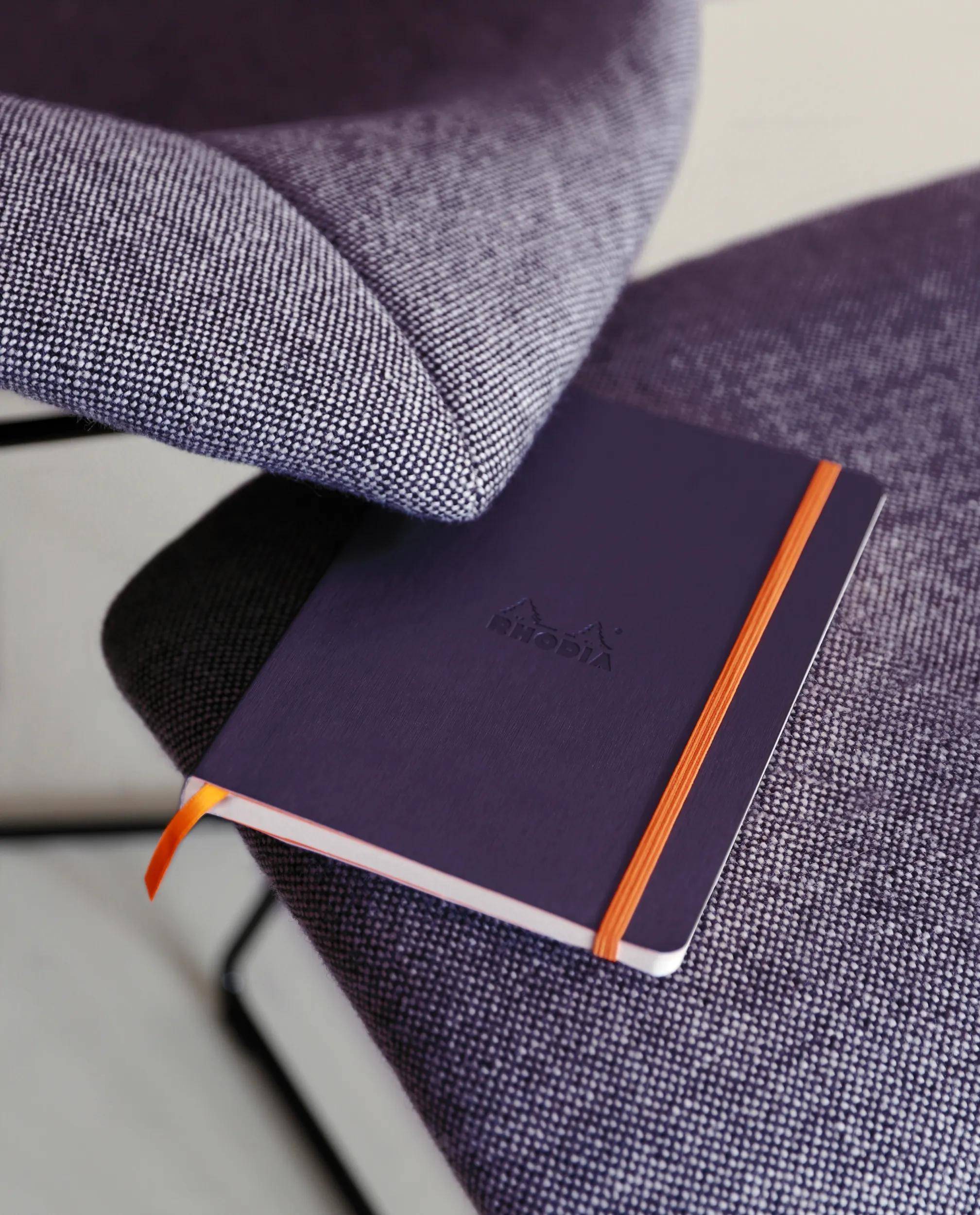 Rhodia Notizbuch A5 Softcover, 80 Bl elfenbein 90g, liniert, Aubergine 117824C