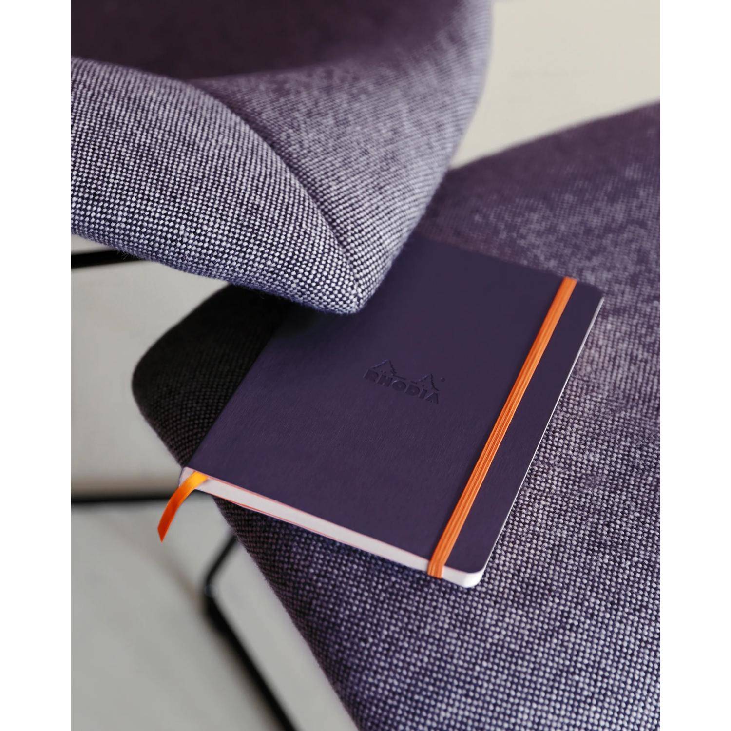 Rhodia Notizbuch A5 Softcover, 80 Bl elfenbein 90g, liniert, Aubergine 117823C