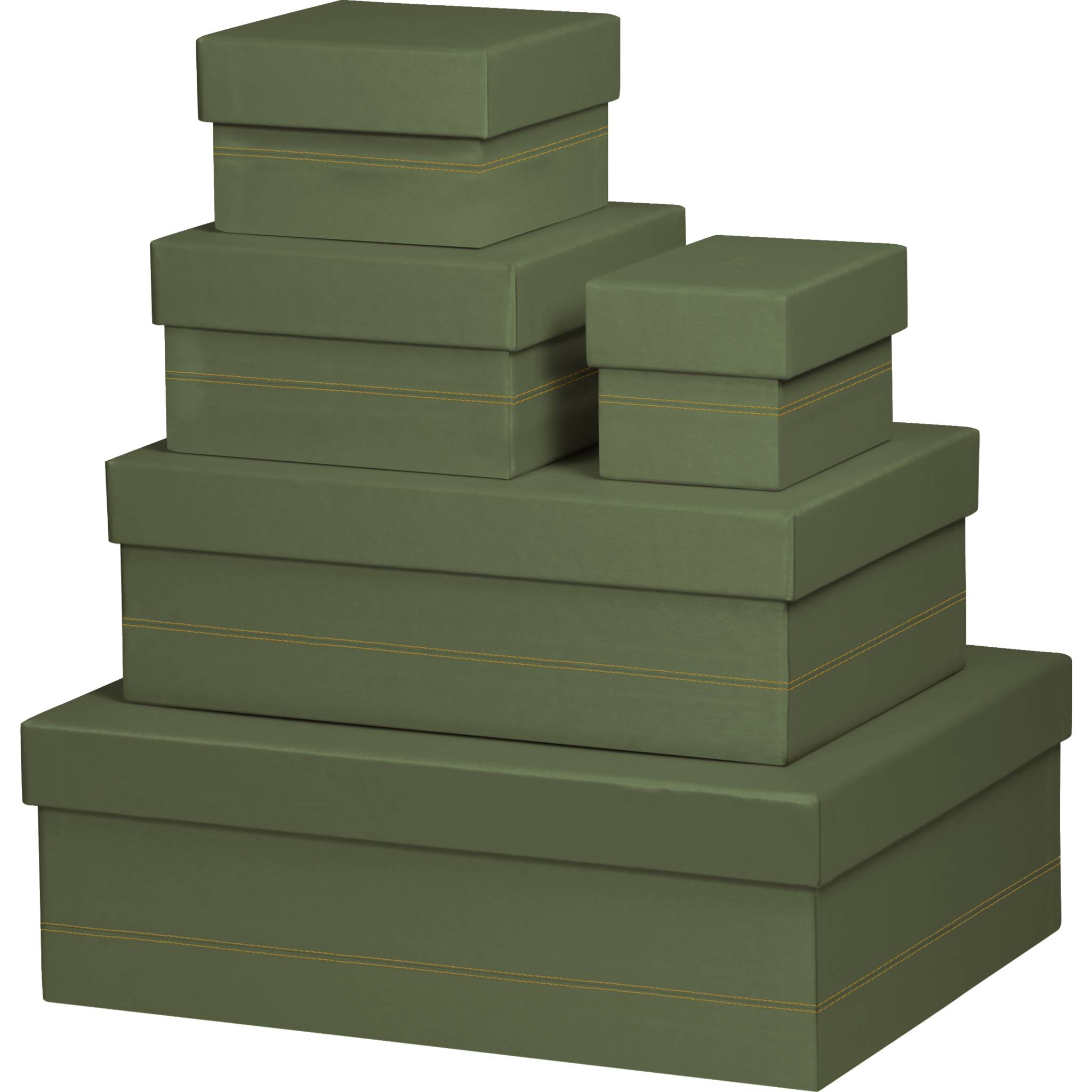 Rhodia Set mit 5 Boxen aus Kunstleder 44x34x16cm - Wassergrün 194567C