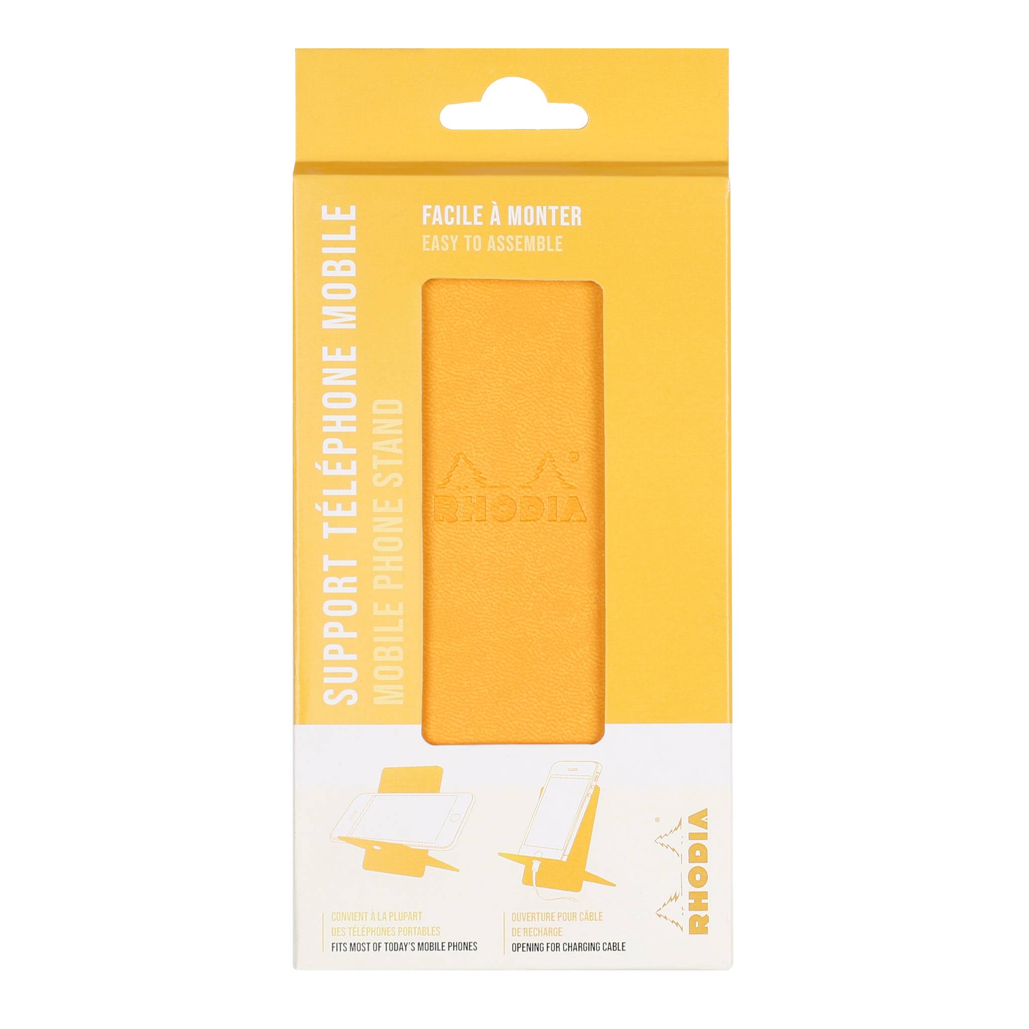 Rhodia Handyhalter italienischem Kunstleder 13x8x8,5 cm Narzisse 194435C