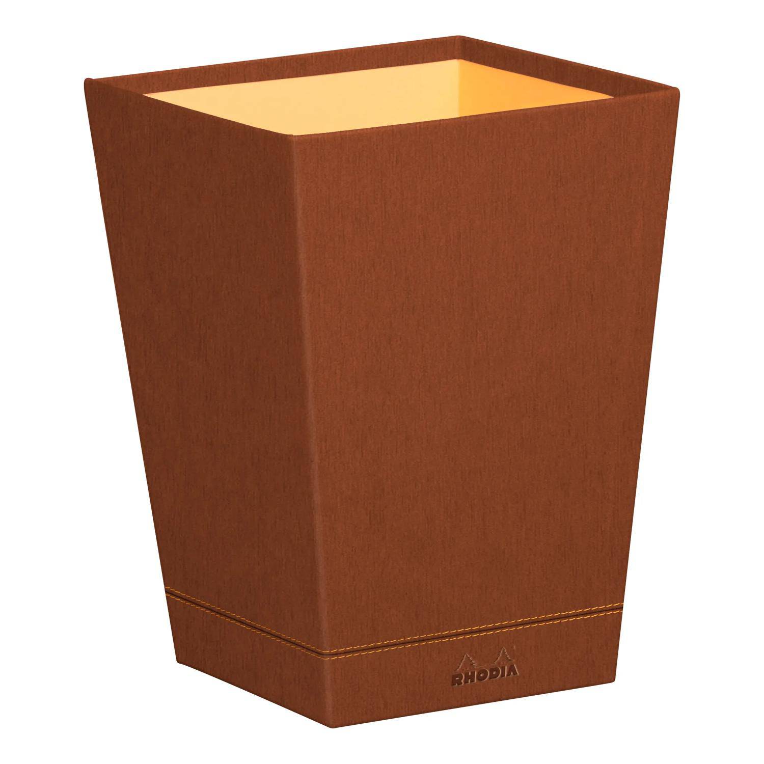 Rhodia Rhodiarama Papierkorb aus Kunstleder, 27x27x32cm - Kupfer 194616C