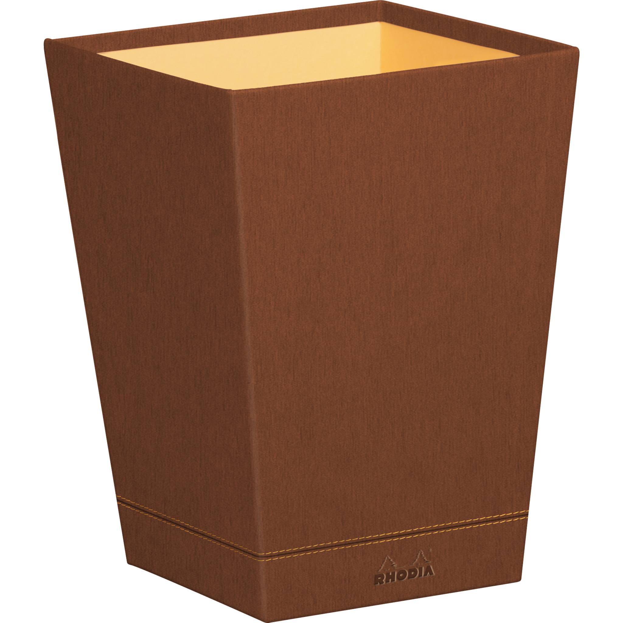 Rhodia Rhodiarama Papierkorb aus Kunstleder, 27x27x32cm - Kupfer 194616C
