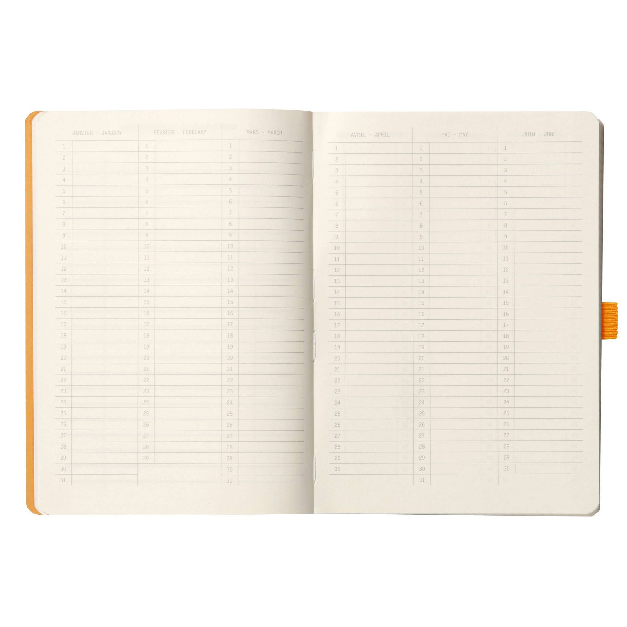 Rhodia Goalbook A5 120 Bl elfenbein 90g, Dot/punktkariert Violett 117750C