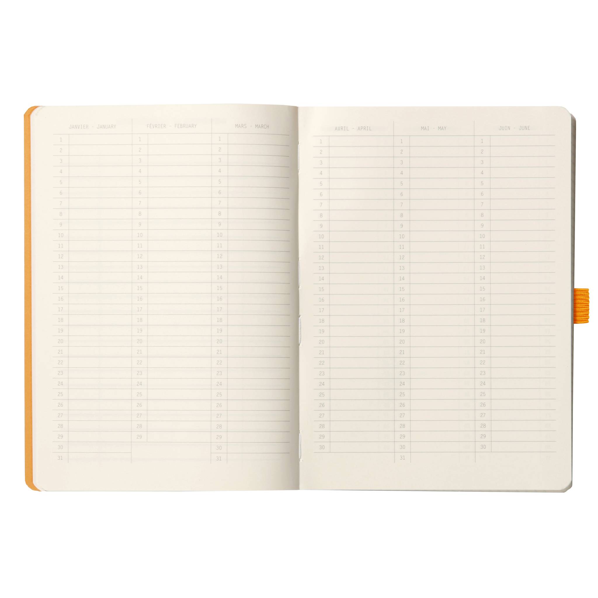 Rhodia Goalbook A5 120 Bl elfenbein 90g, Dot/punktkariert Silber 117741C