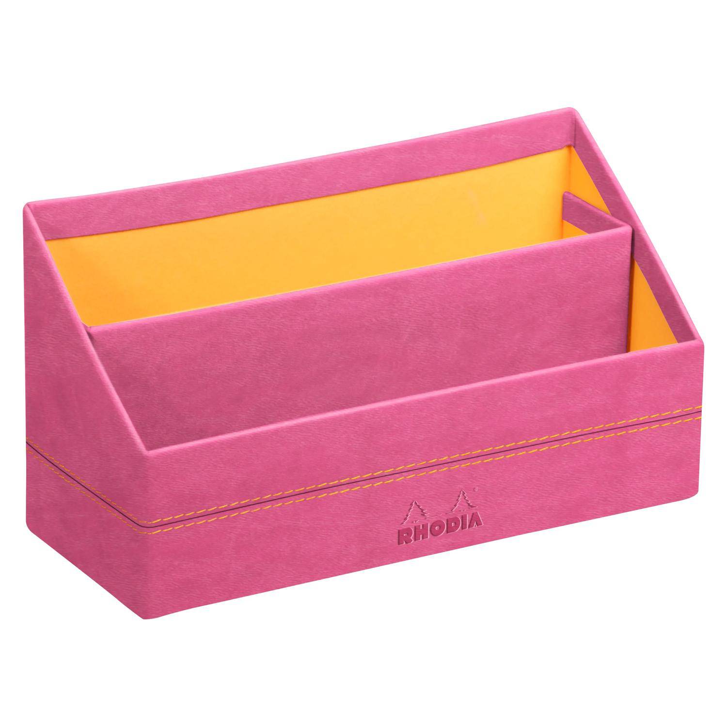 Rhodia Rhodiarama Briefständer aus Kunstleder, 25x10x14 cm - Fuchsia 194613C