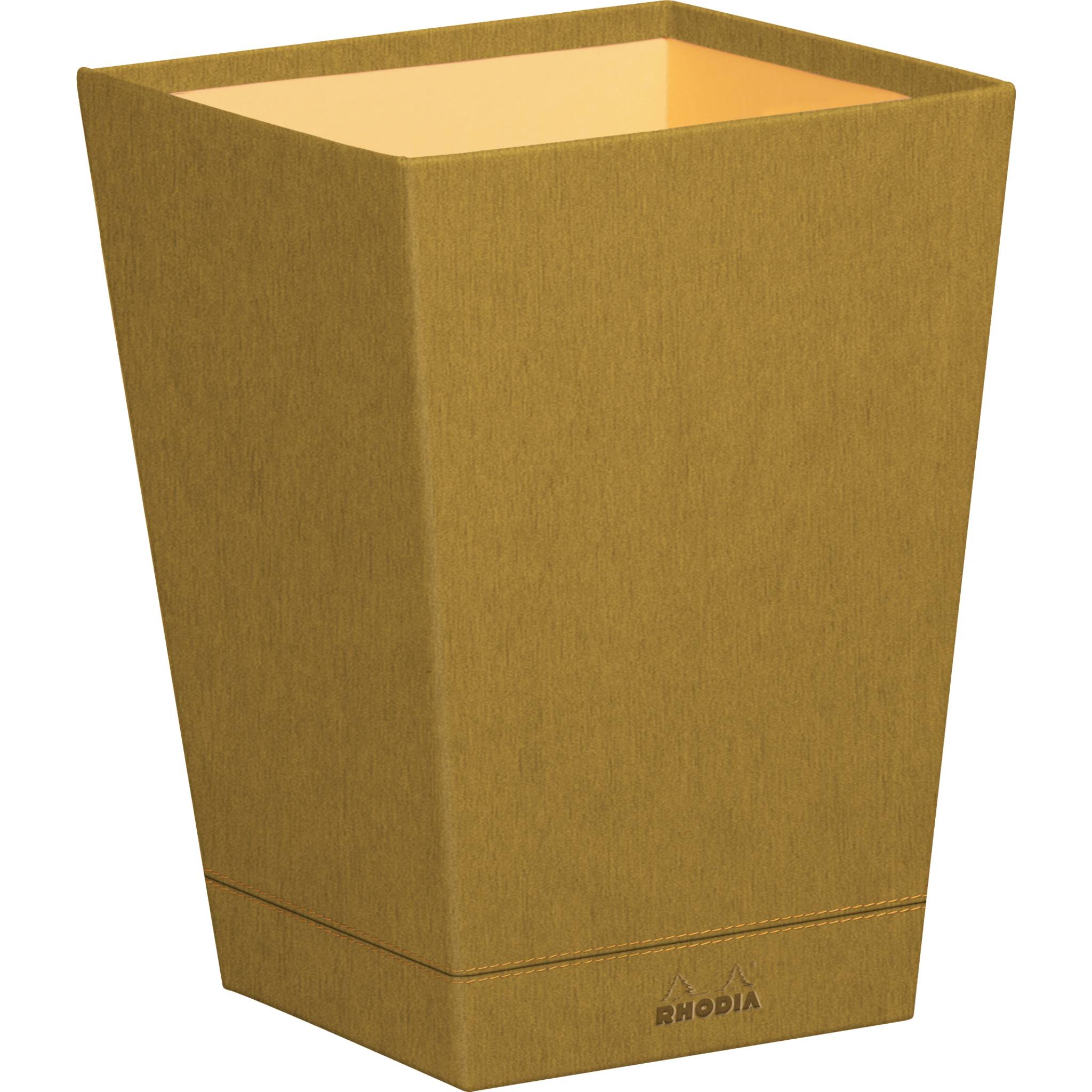 Rhodia Rhodiarama Papierkorb aus Kunstleder, 27x27x32cm - Gold 194615C