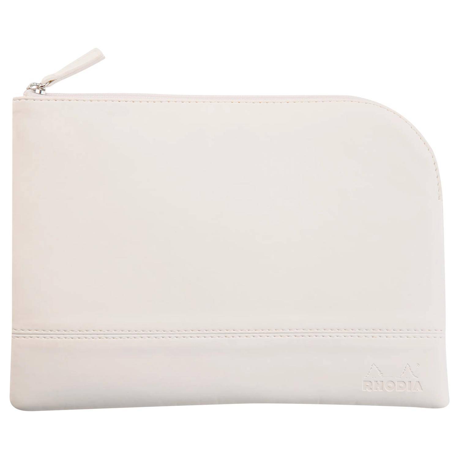 Rhodia Rhodiarama Etui aus Kunstleder mit Reißverschluss, 16x22 cm Weiß 116622C