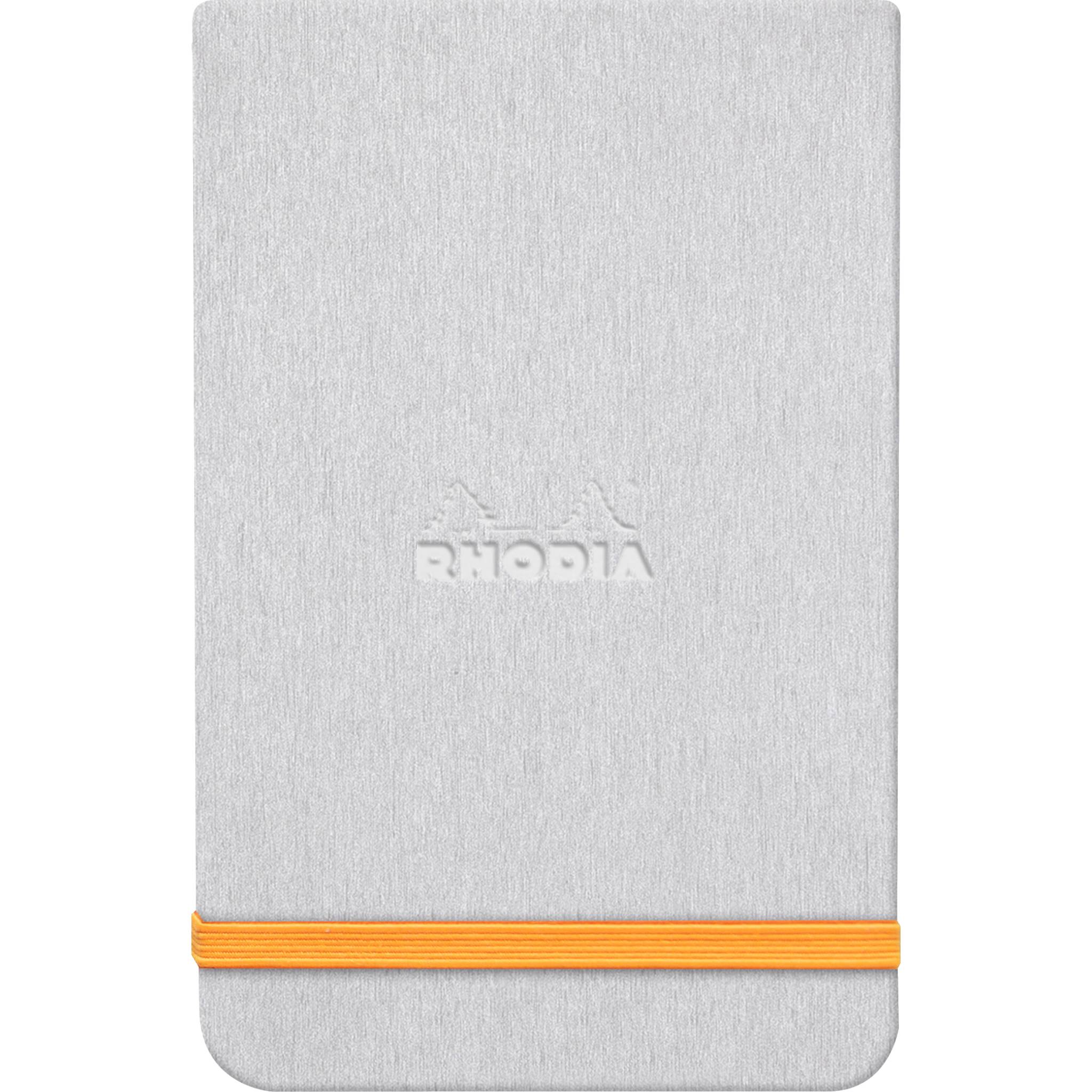 Rhodia Webnotepad 9x14 cm, 96 Bl liniert, mikroperforiert, 90g, Silber 194344C