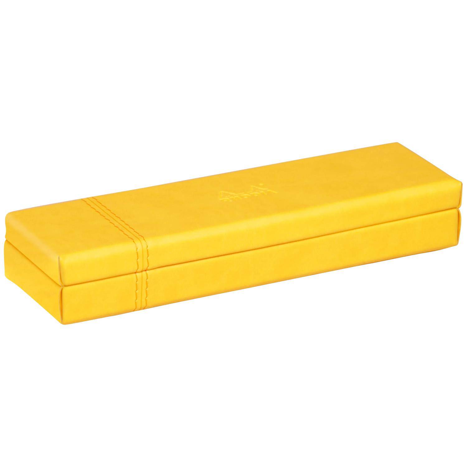 Rhodia Rhodiarama Stiftebox aus Kunstleder, 21x5,5x3cm - Narzisse 319786C