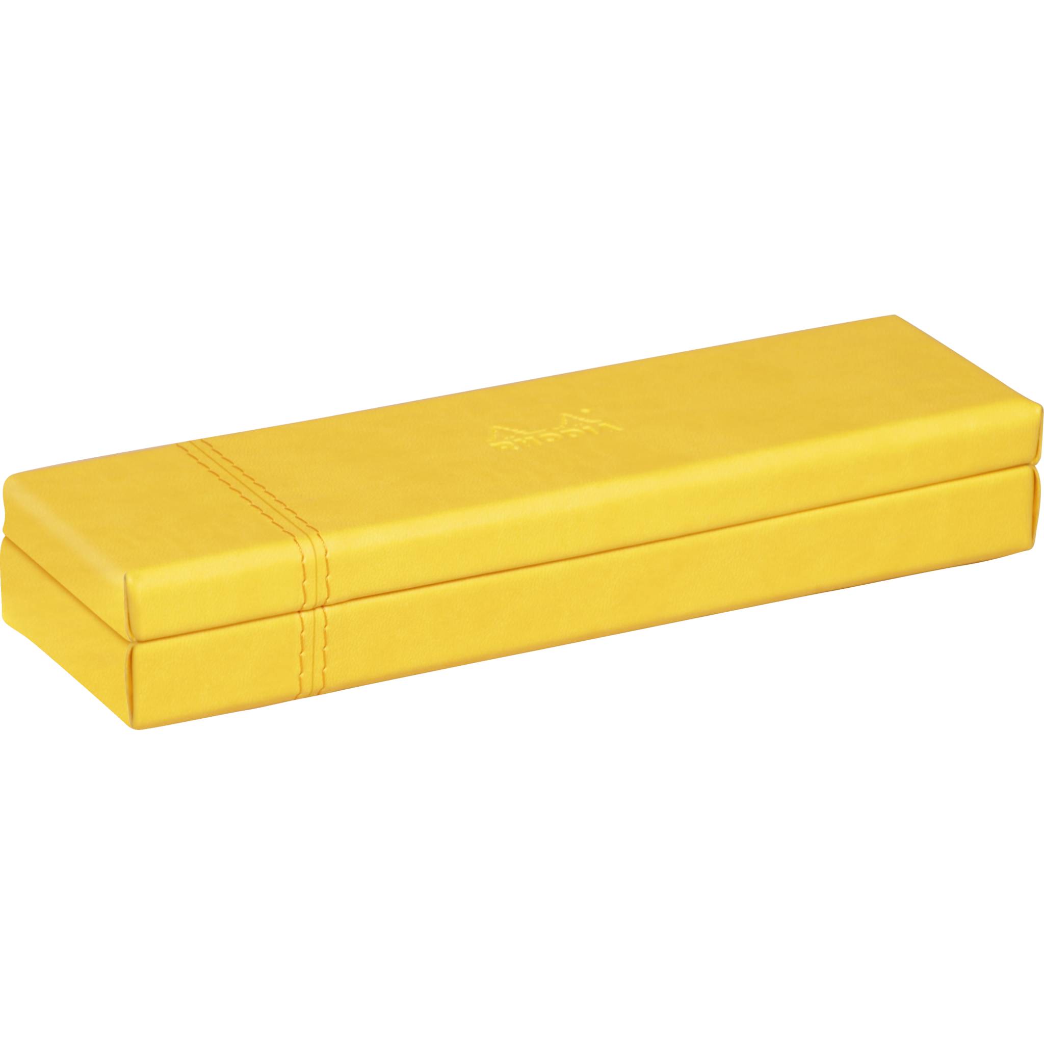 Rhodia Rhodiarama Stiftebox aus Kunstleder, 21x5,5x3cm - Narzisse 319786C