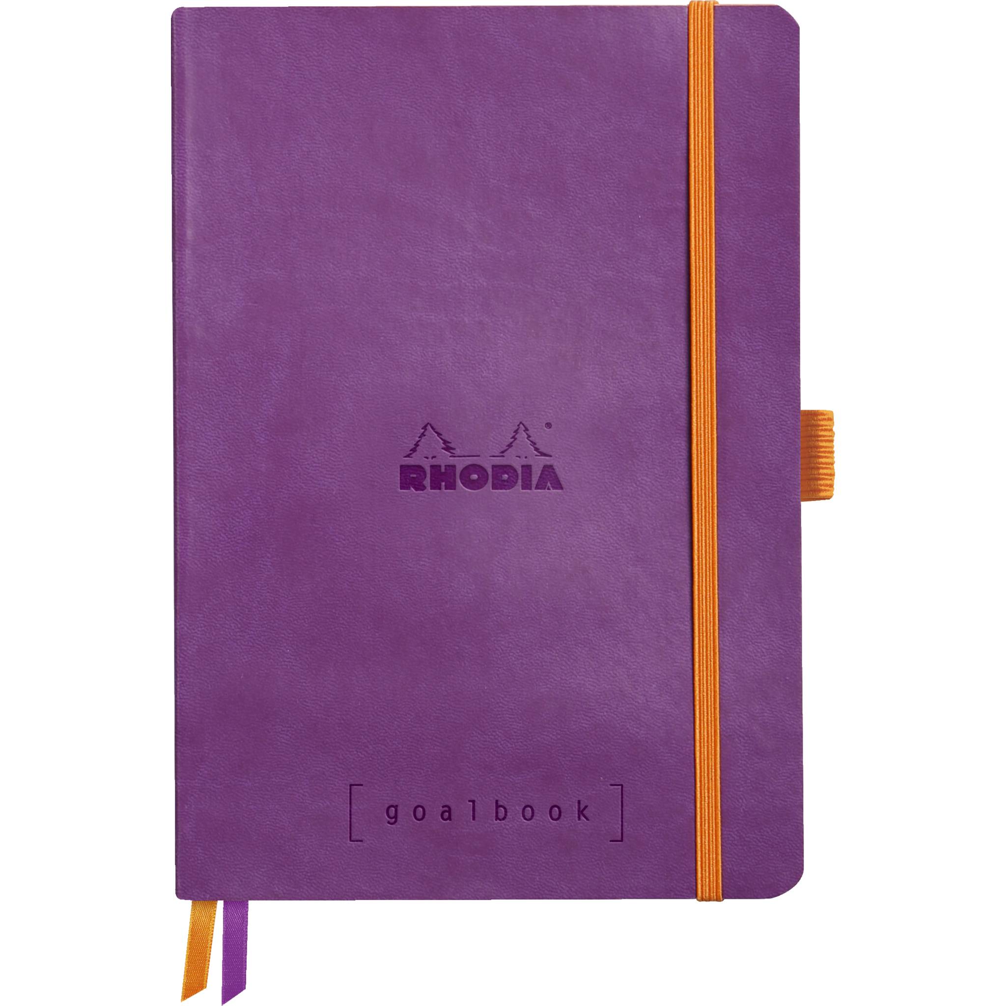 Rhodia Goalbook A5 120 Bl elfenbein 90g, Dot/punktkariert Violett 117750C