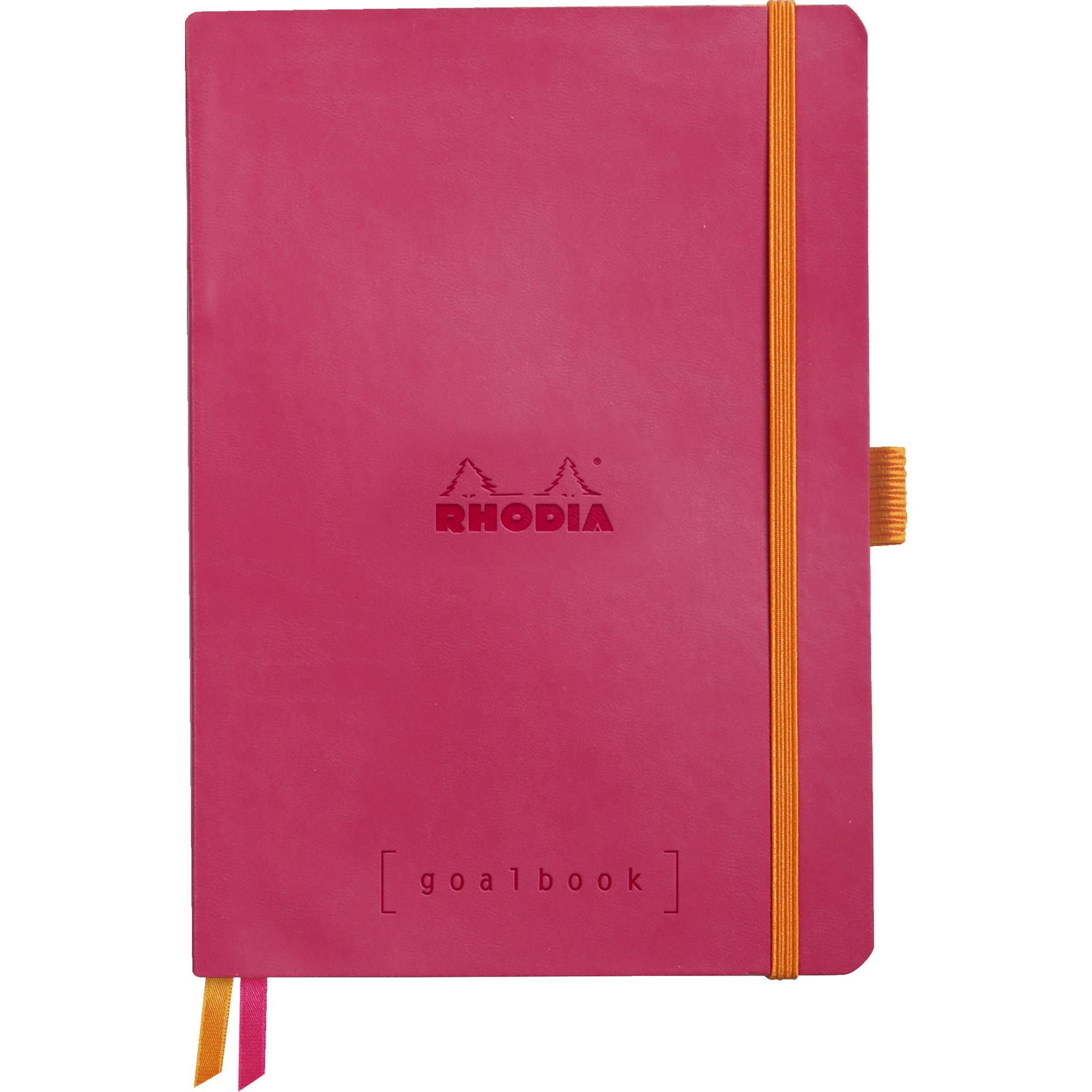 Rhodia Goalbook A5 120 Bl elfenbein 90g, Dot/punktkariert Himbeer 117752C