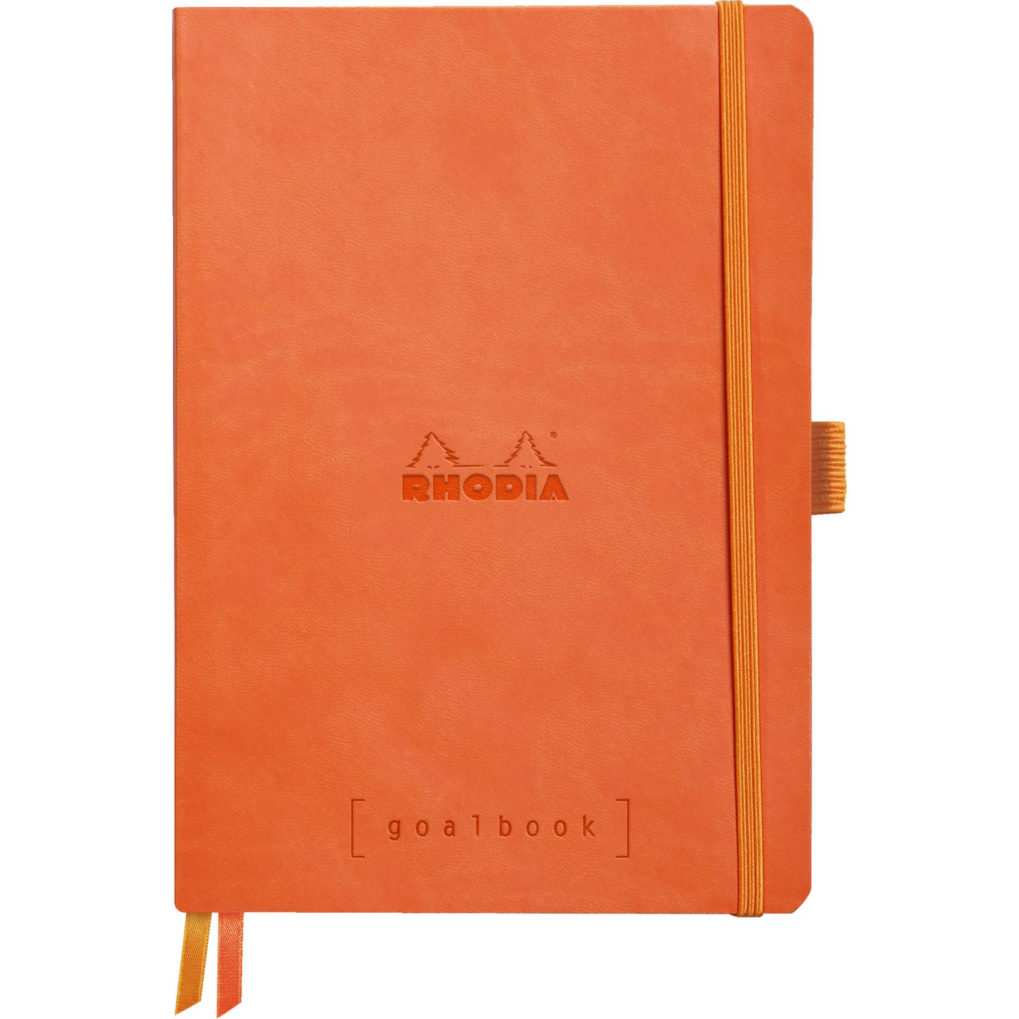 Rhodia Goalbook A5 120 Bl elfenbein 90g, kariert Tangerine 117774C