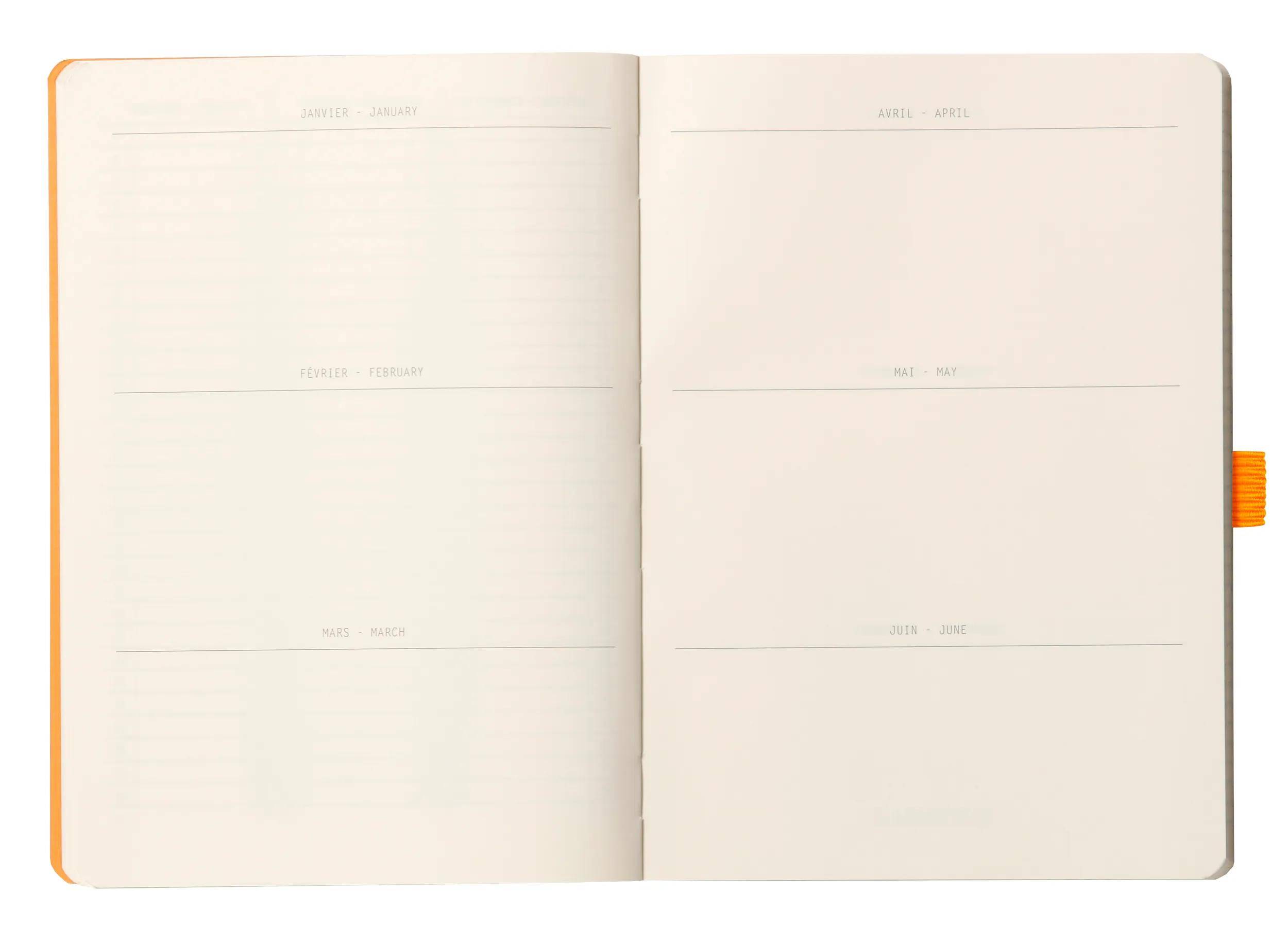 Rhodia Goalbook A5 flexiblem Einband, 120 Bl 90g, kariert Orange 117775C