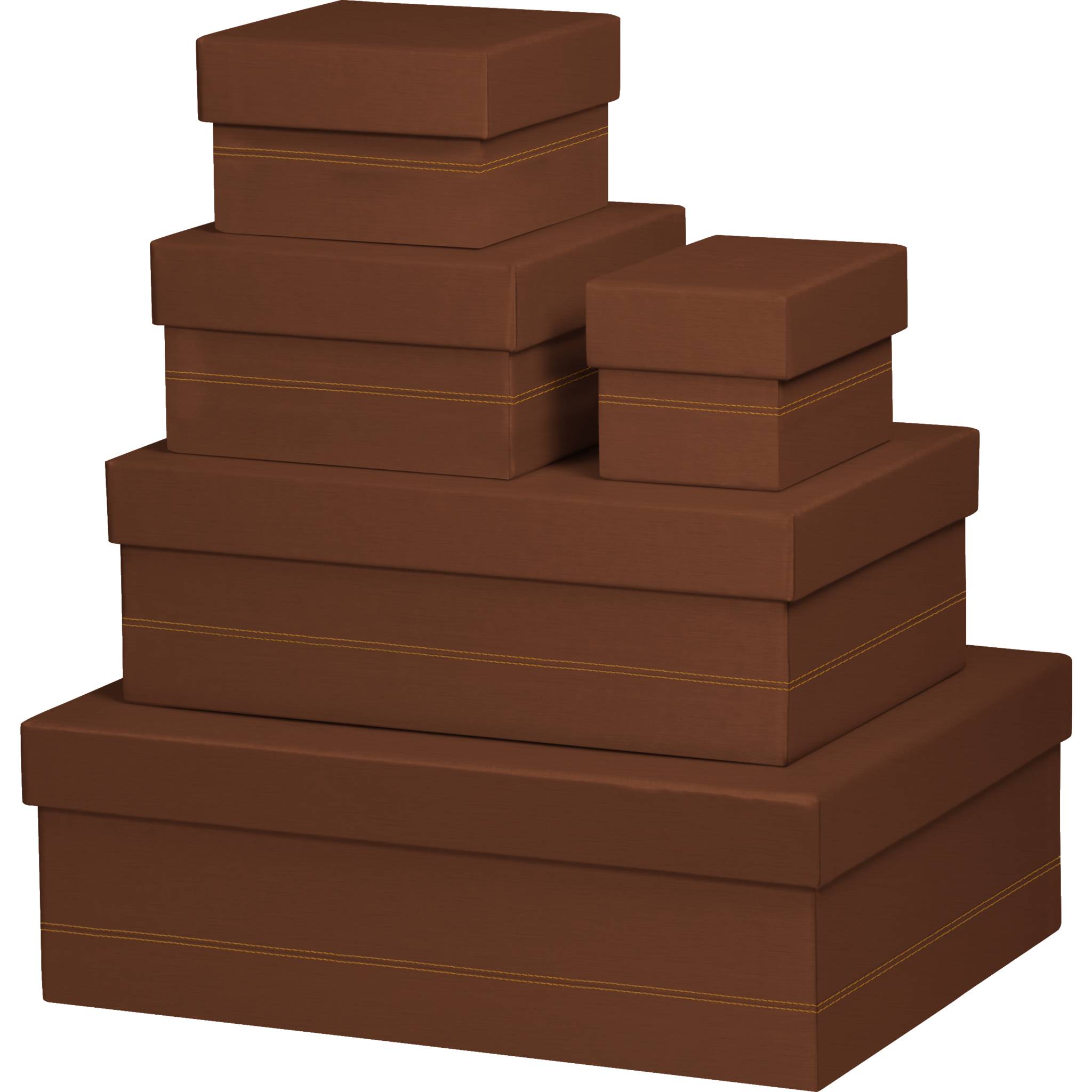 Rhodia Set mit 5 Boxen aus Kunstleder 44x34x16cm - Kupfer 194554C