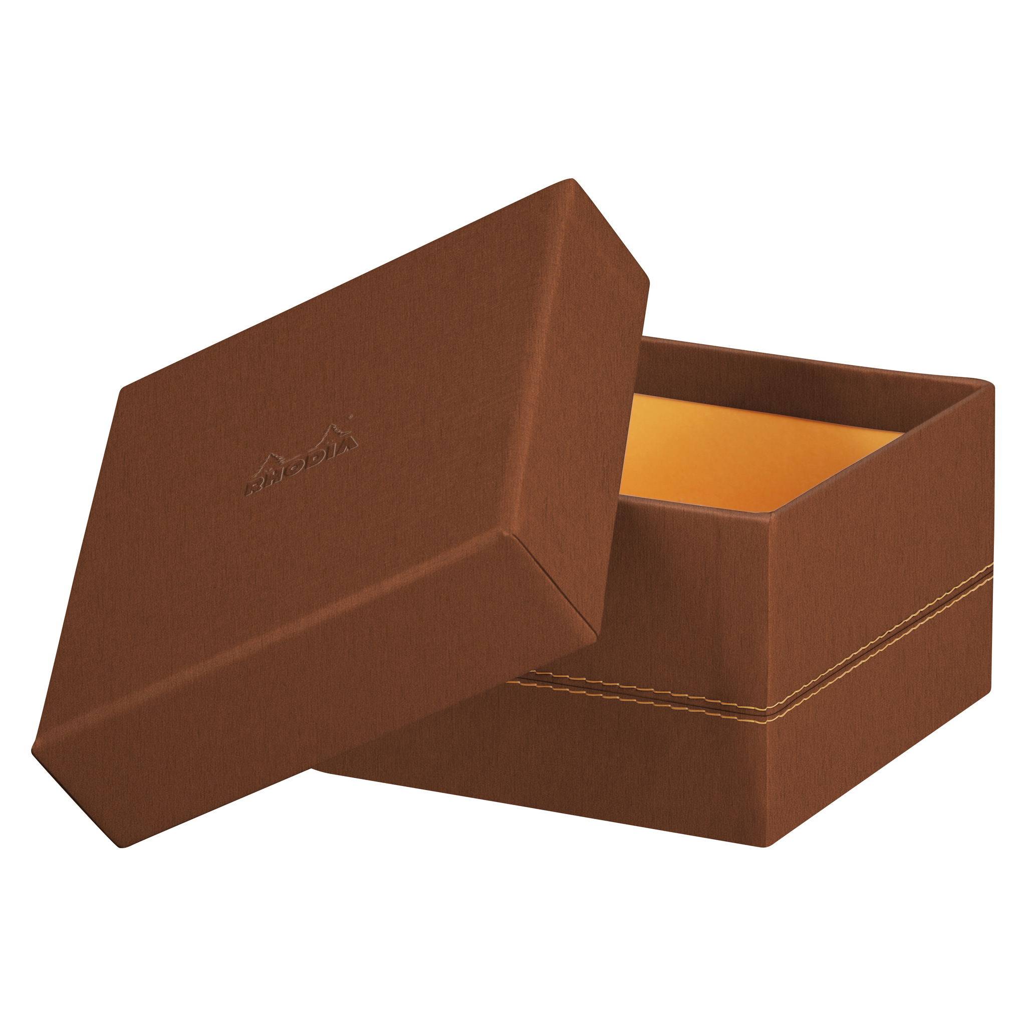 Rhodia Set mit 5 Boxen aus Kunstleder 44x34x16cm - Kupfer 194554C